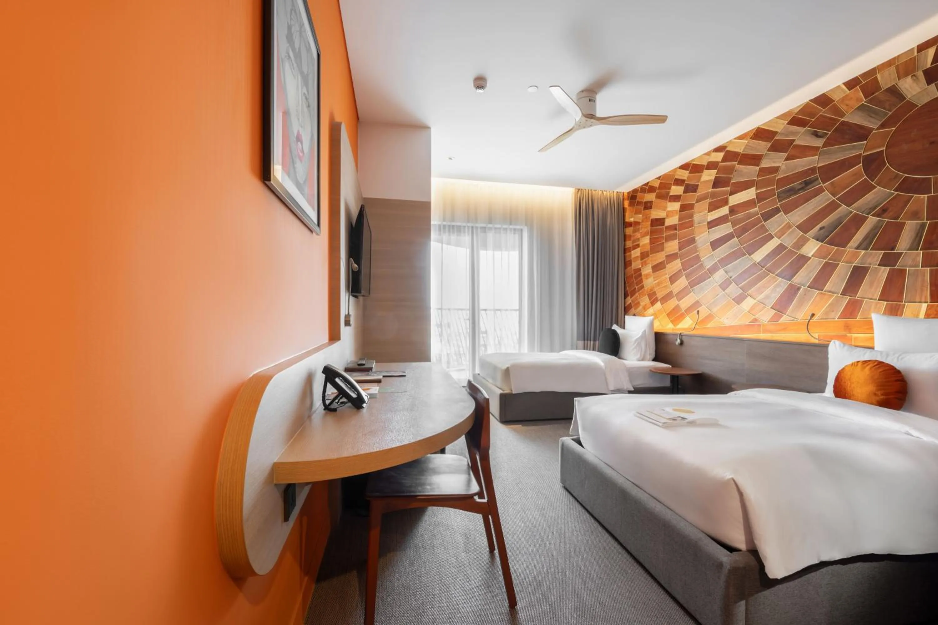 Bed in SUN & MOON, Riverside Hotel