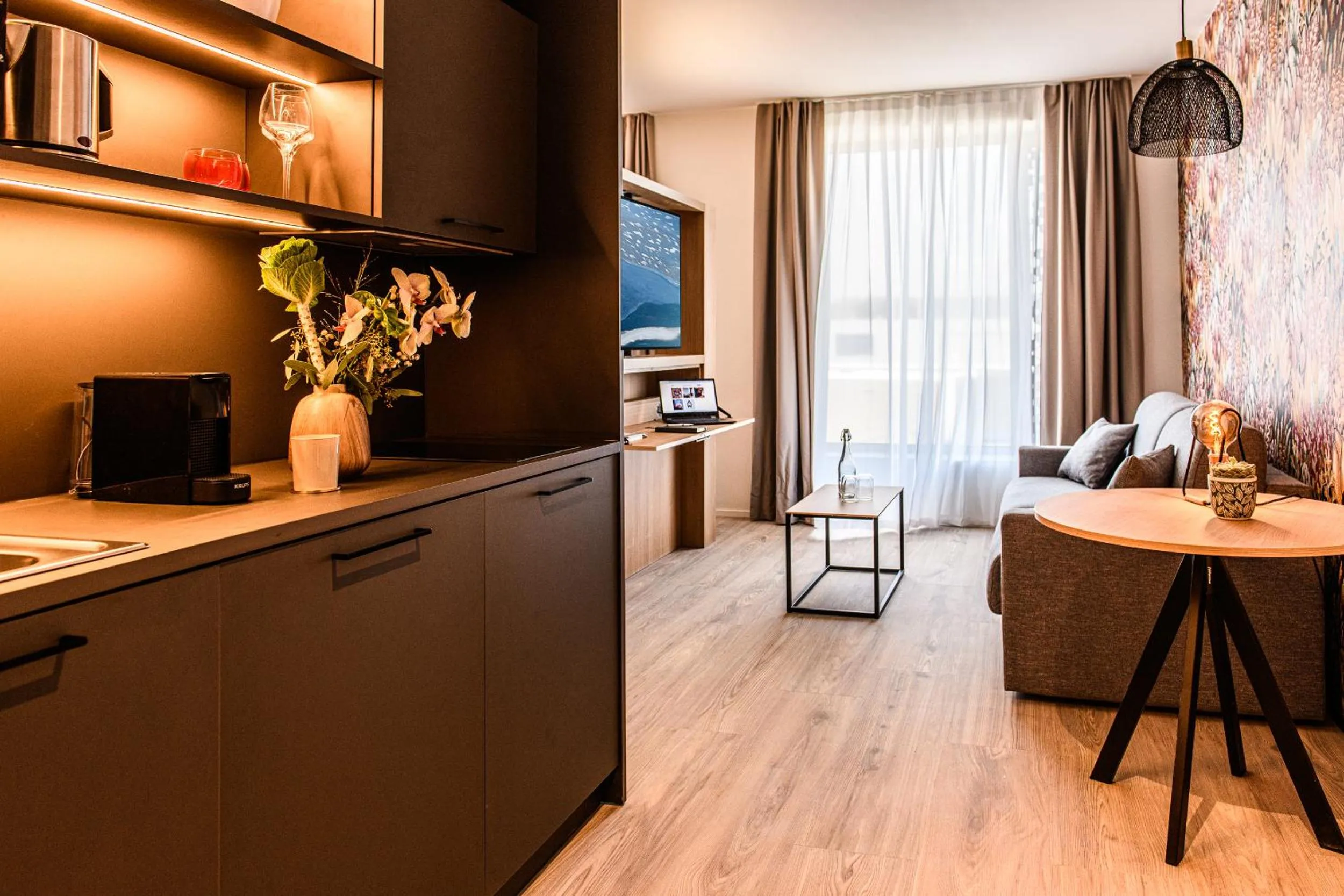 Kitchen or kitchenette in Afterwork Hotel