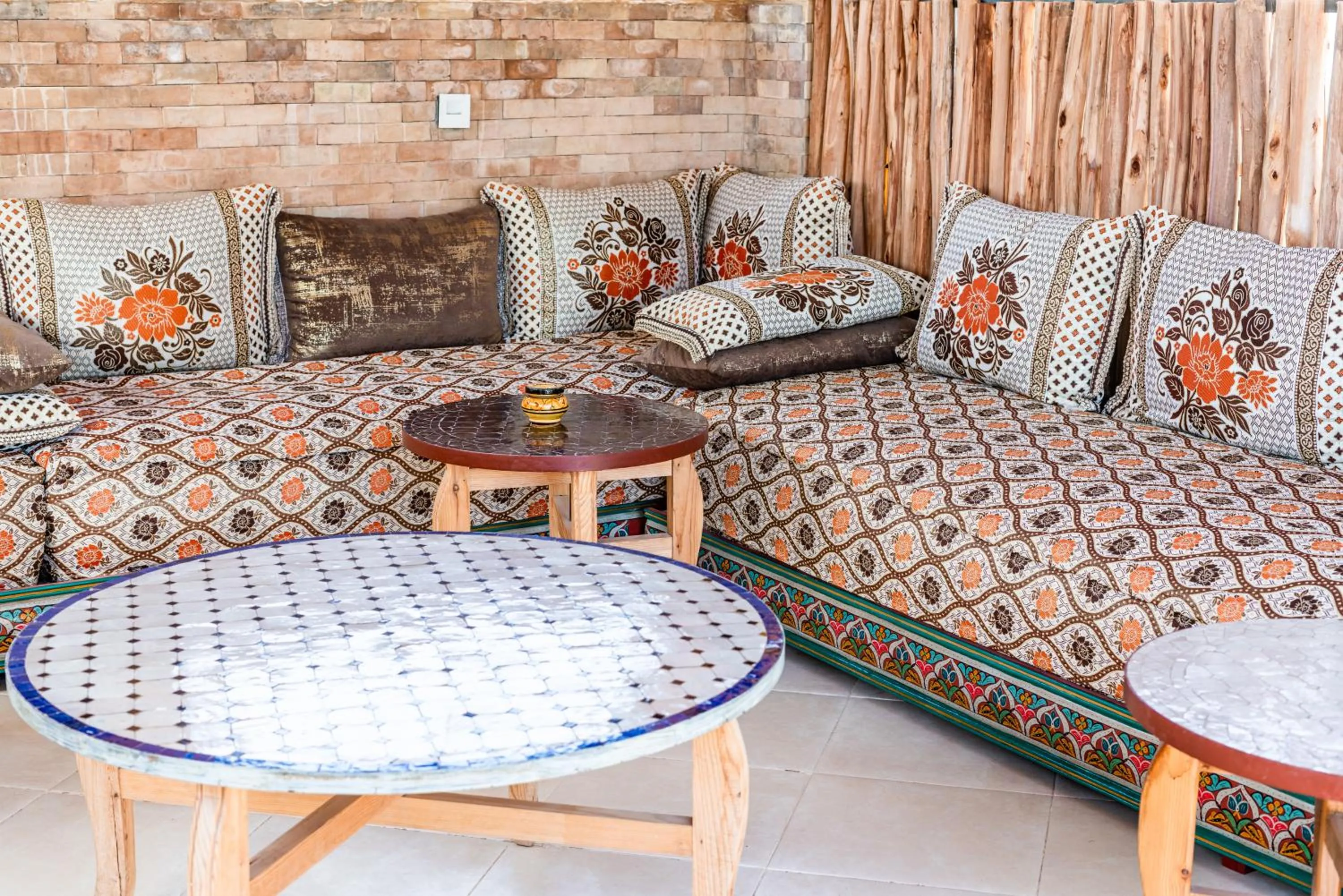 Living room, Bed in Riad Les Nuits De Fès