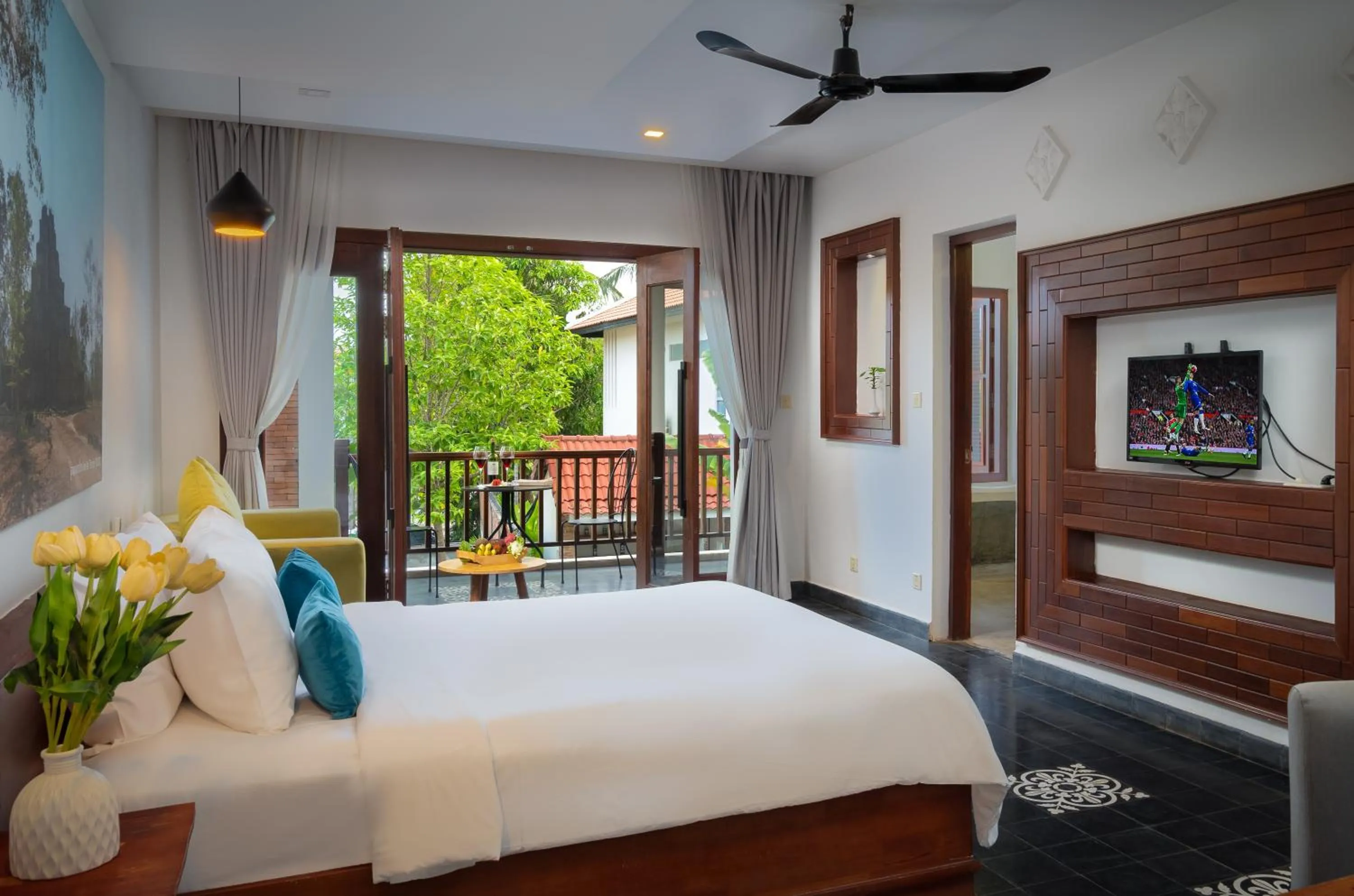 Bed in Bopha Watbo Residence