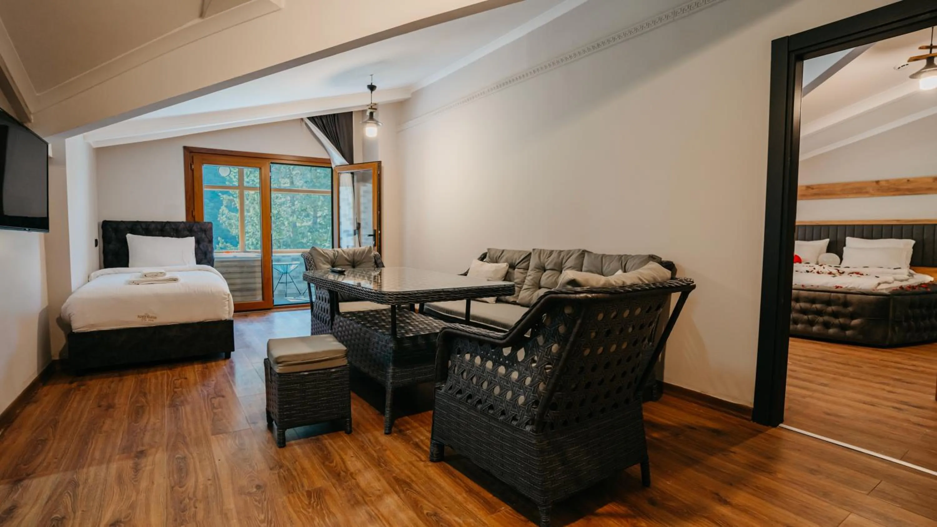 Bed in PAZARCIK MOUNTAIN HOTEL