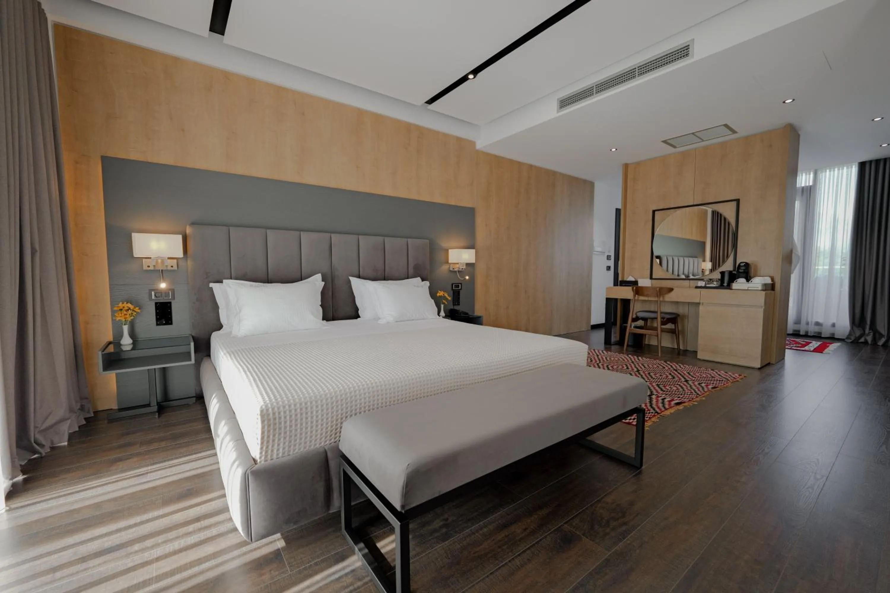 Bed in Hotel Uji Ftohte Tepelene