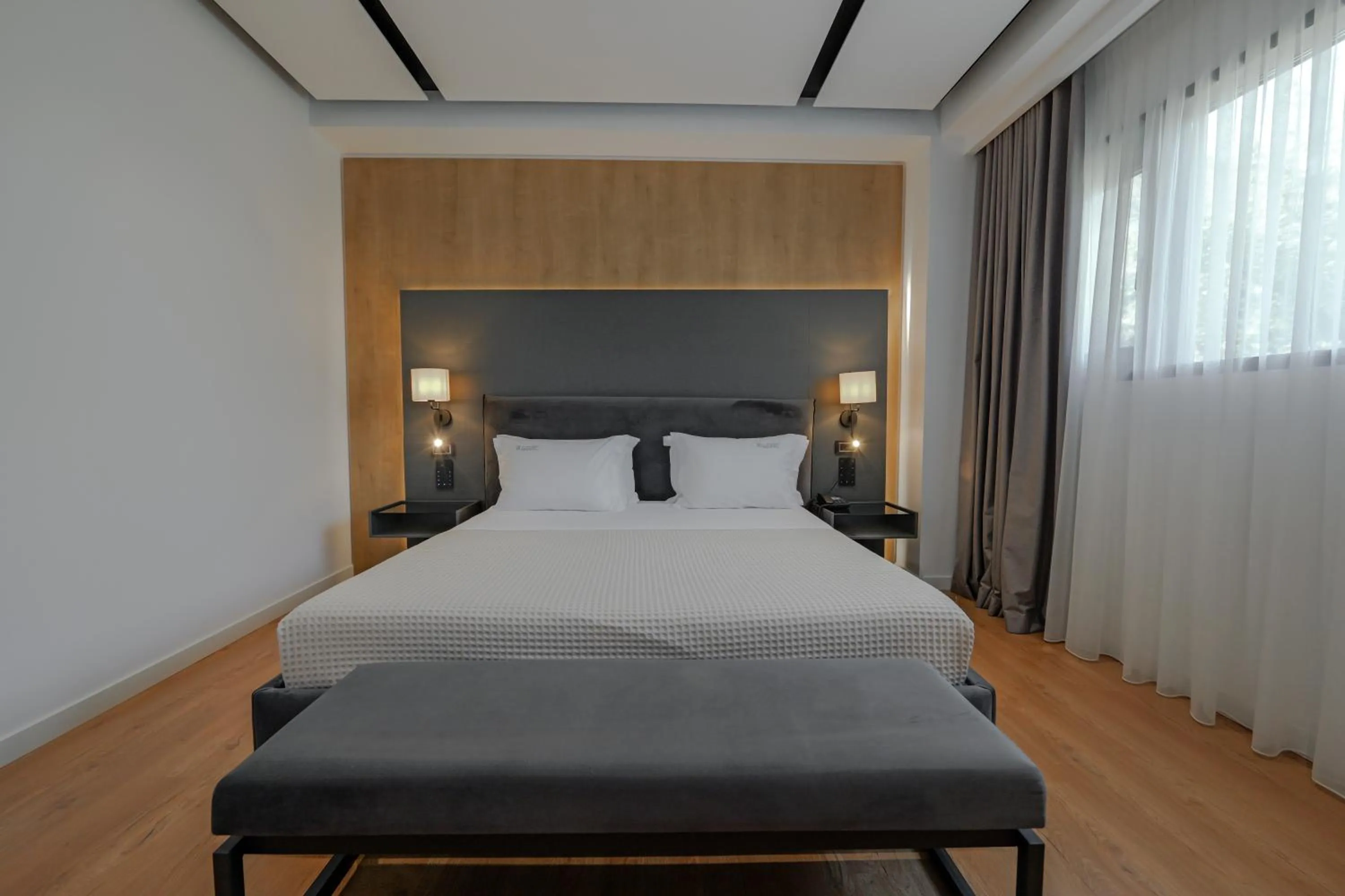 Bed in Hotel Uji Ftohte Tepelene