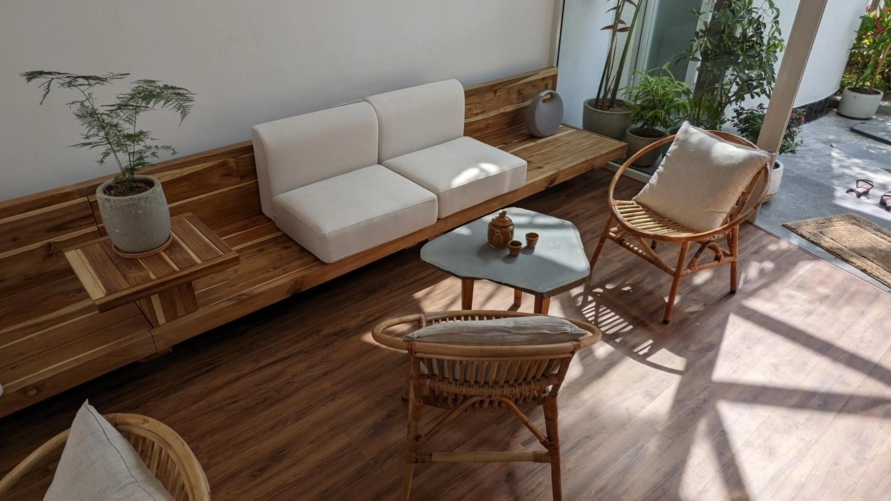 Seating area in Metta Homestay Hue