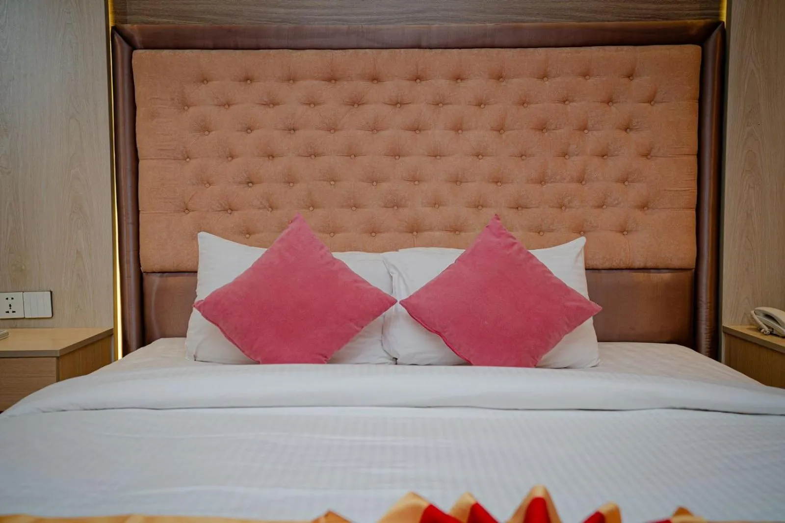 Bed in Royal Raj Hotel