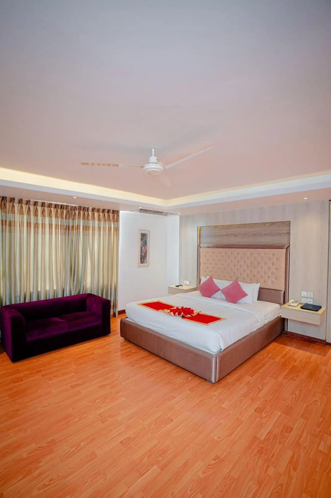 Bed in Royal Raj Hotel