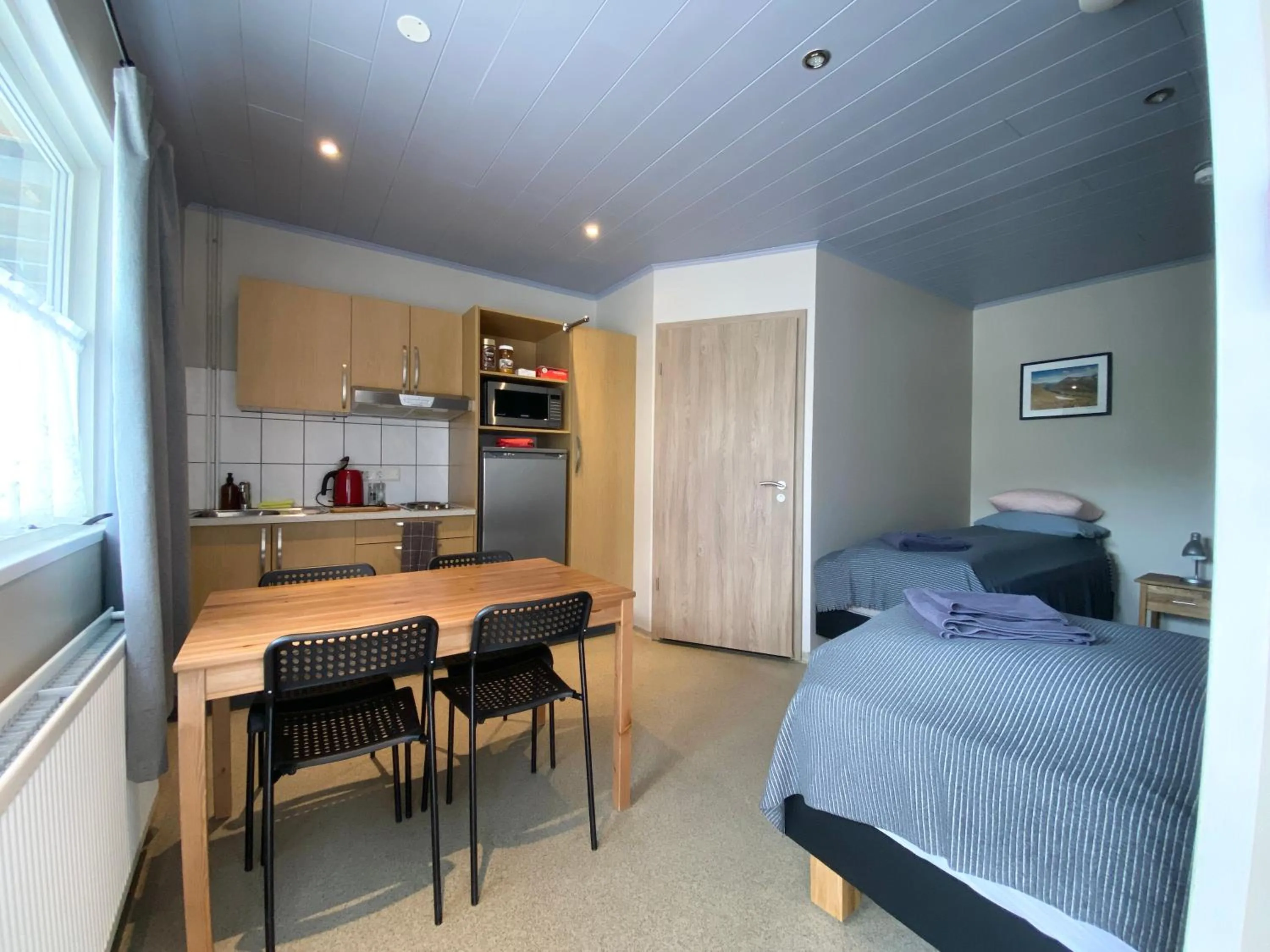 kitchen, Bed in Studio Apartments