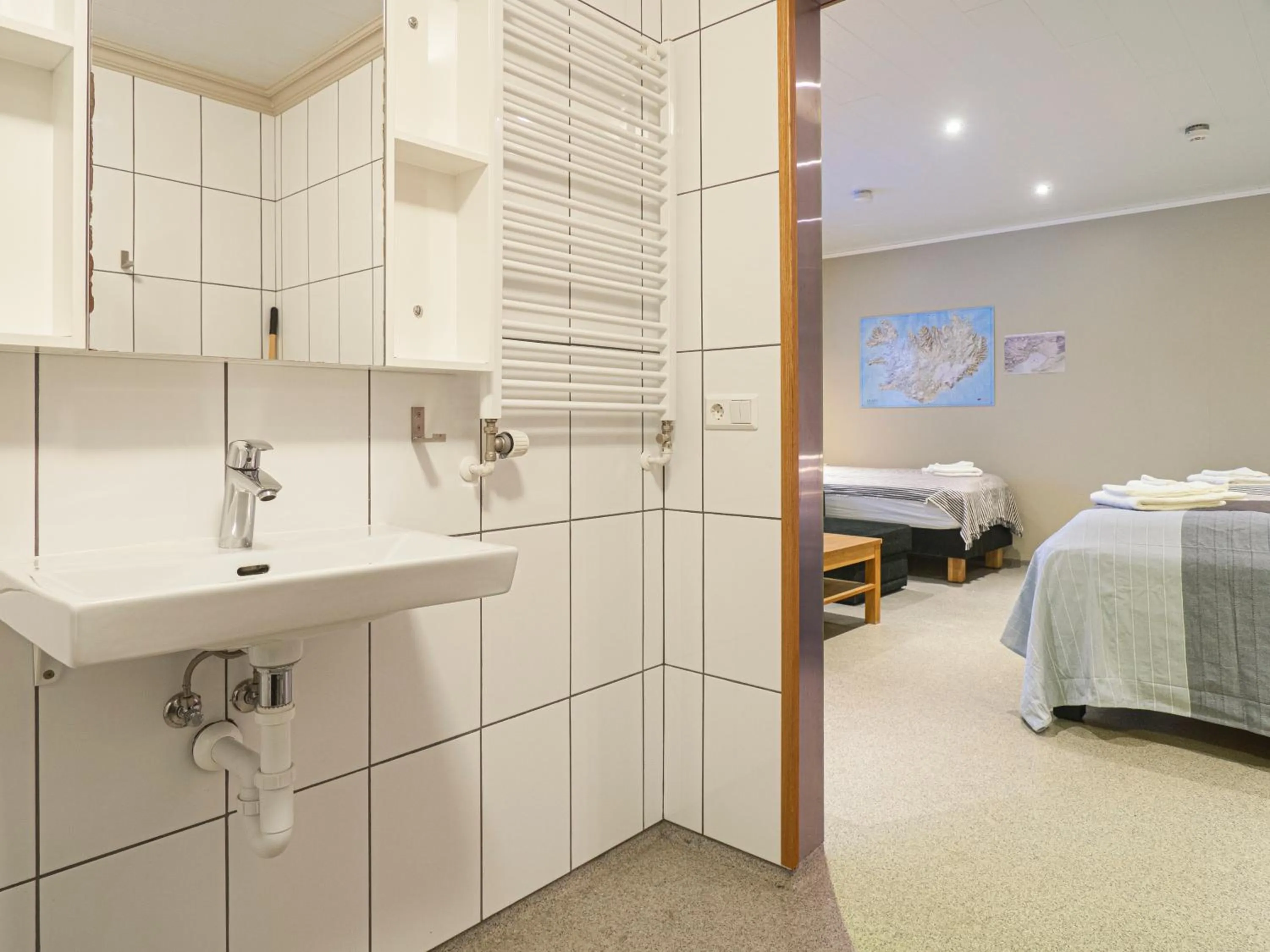 Bathroom, Bed in Studio Apartments