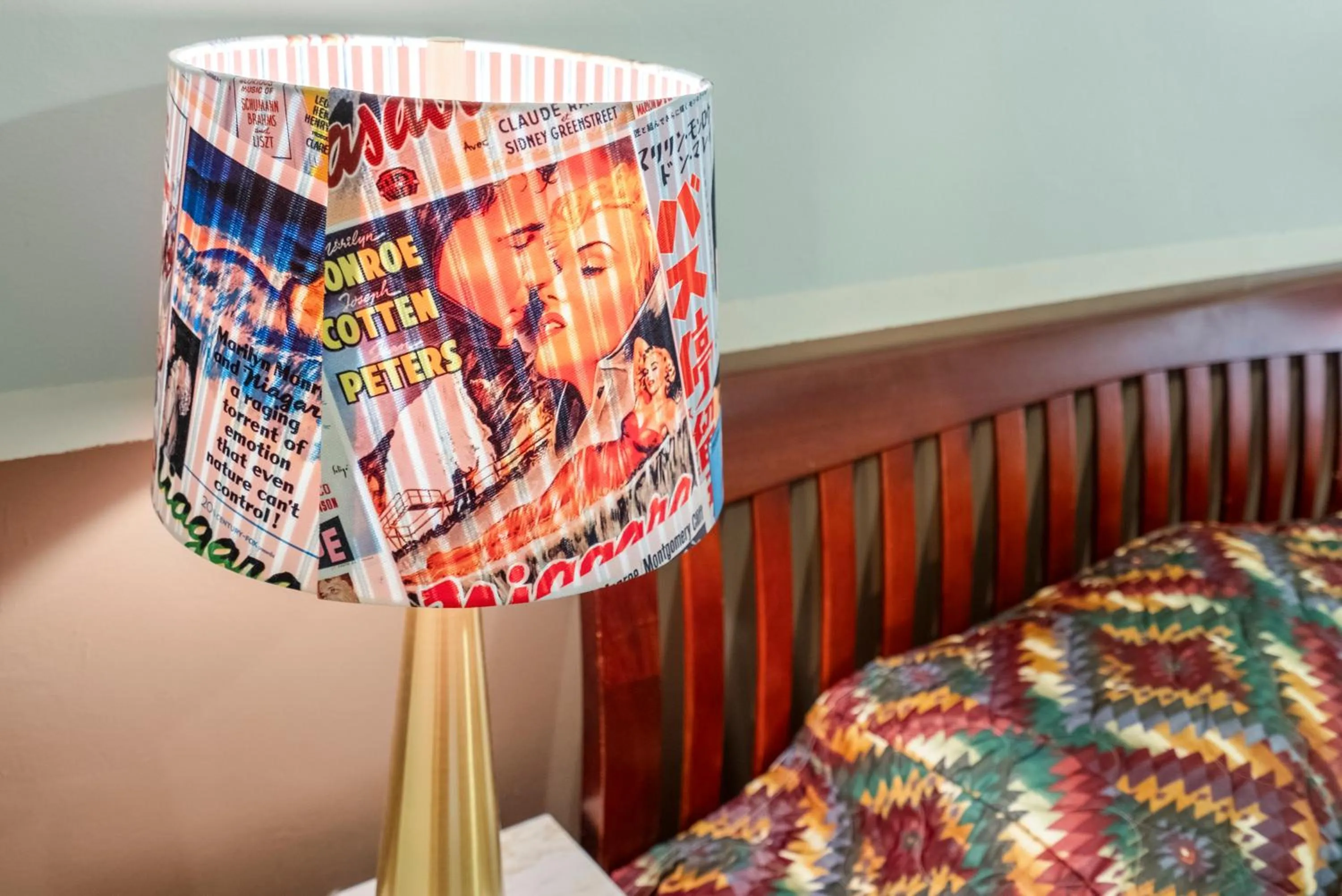 Decorative detail, Bed in THE NEW STAR MOTEL - 1950s Extended-Stay Lodging and Retreat Center