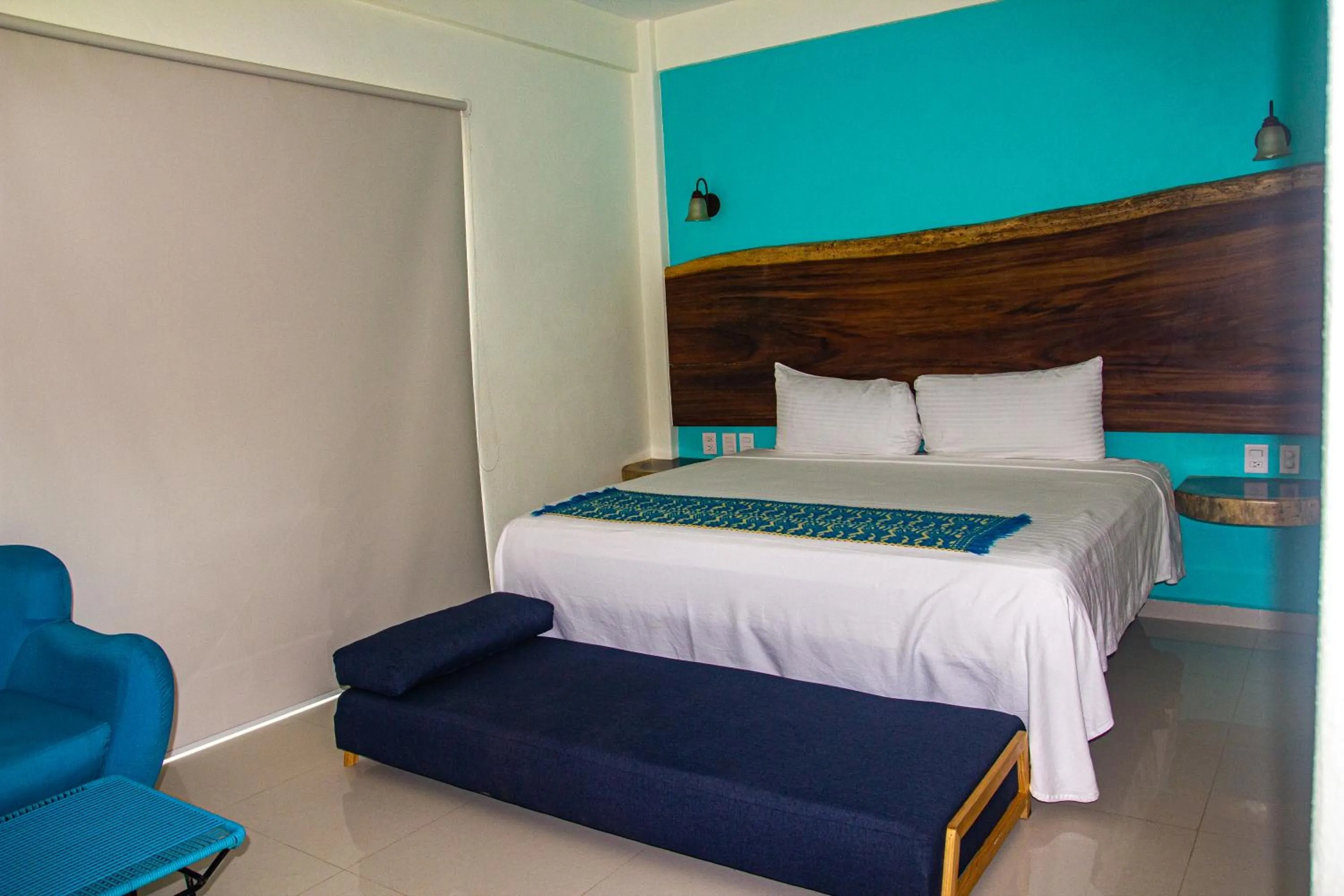 Bed in Hotel Happy Beach