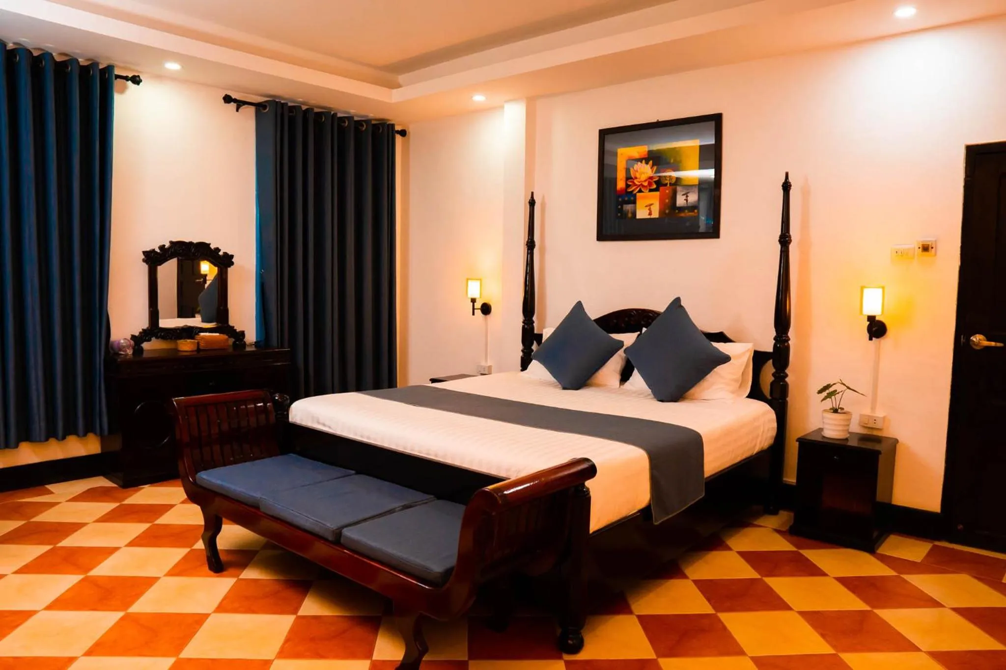 Bed in Villa Merry Lao Ban Aphay