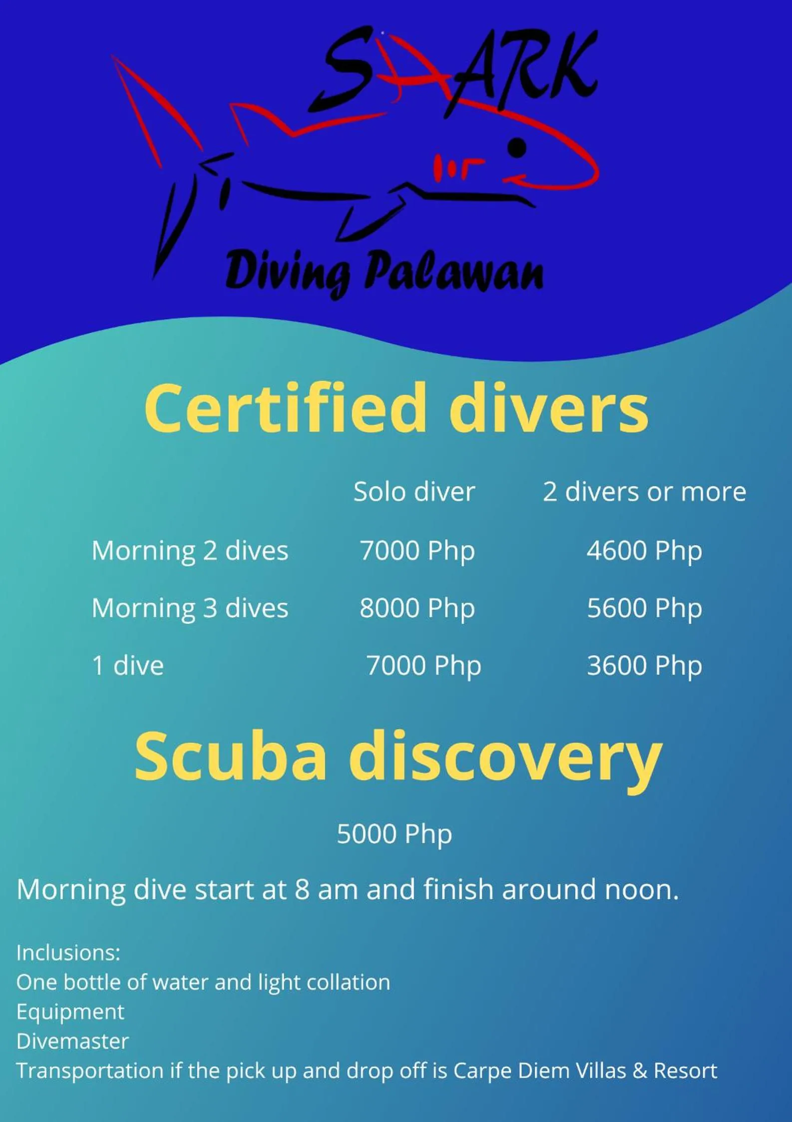 Sports in Carpe Diem Villas & Resort Dive & Stay resort