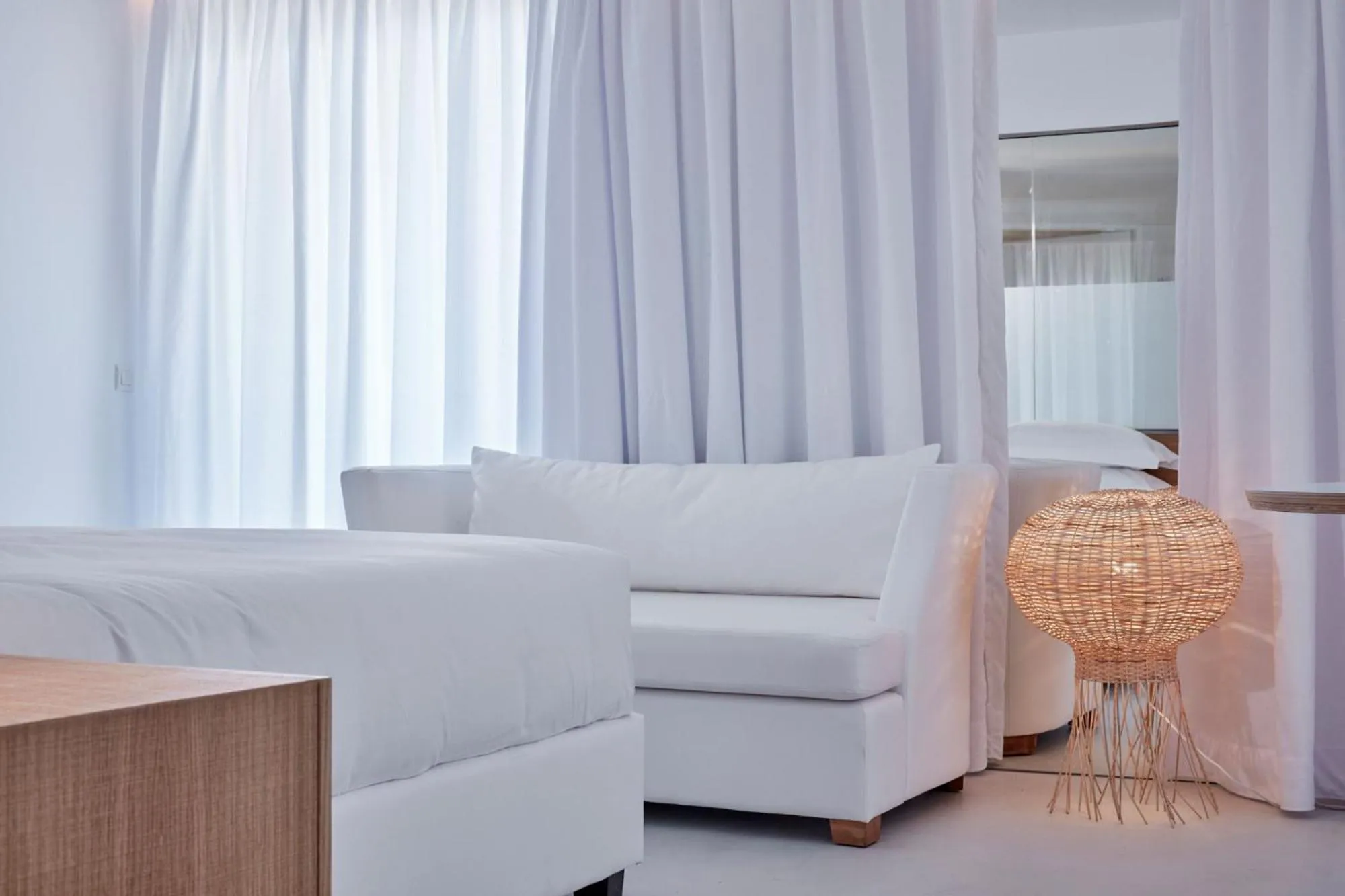 Bathroom, Bed in Atlantica Nissaki Beach - Adults Only