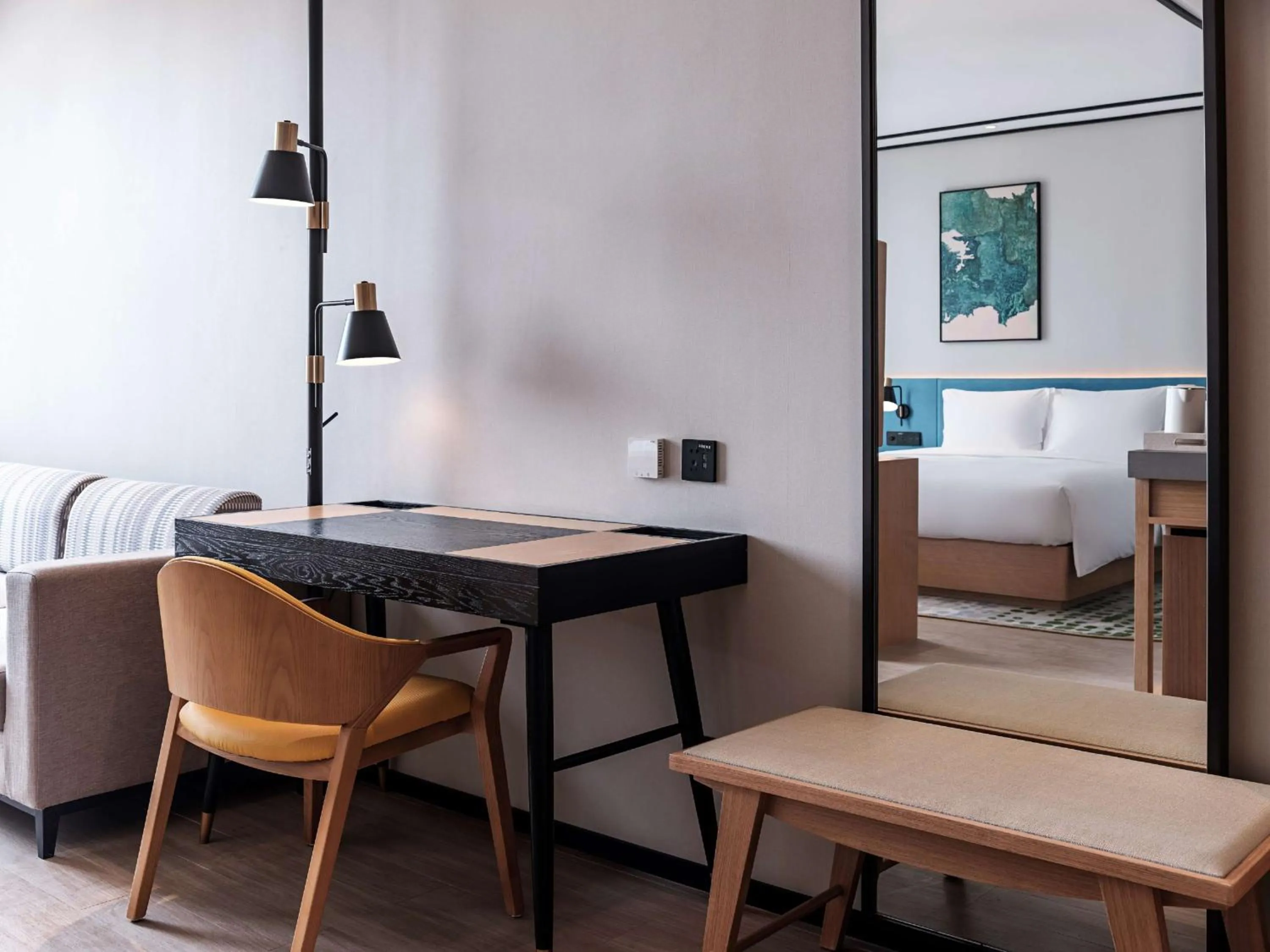 Bedroom, Bed in Hilton Garden Inn Hefei Binhu New District