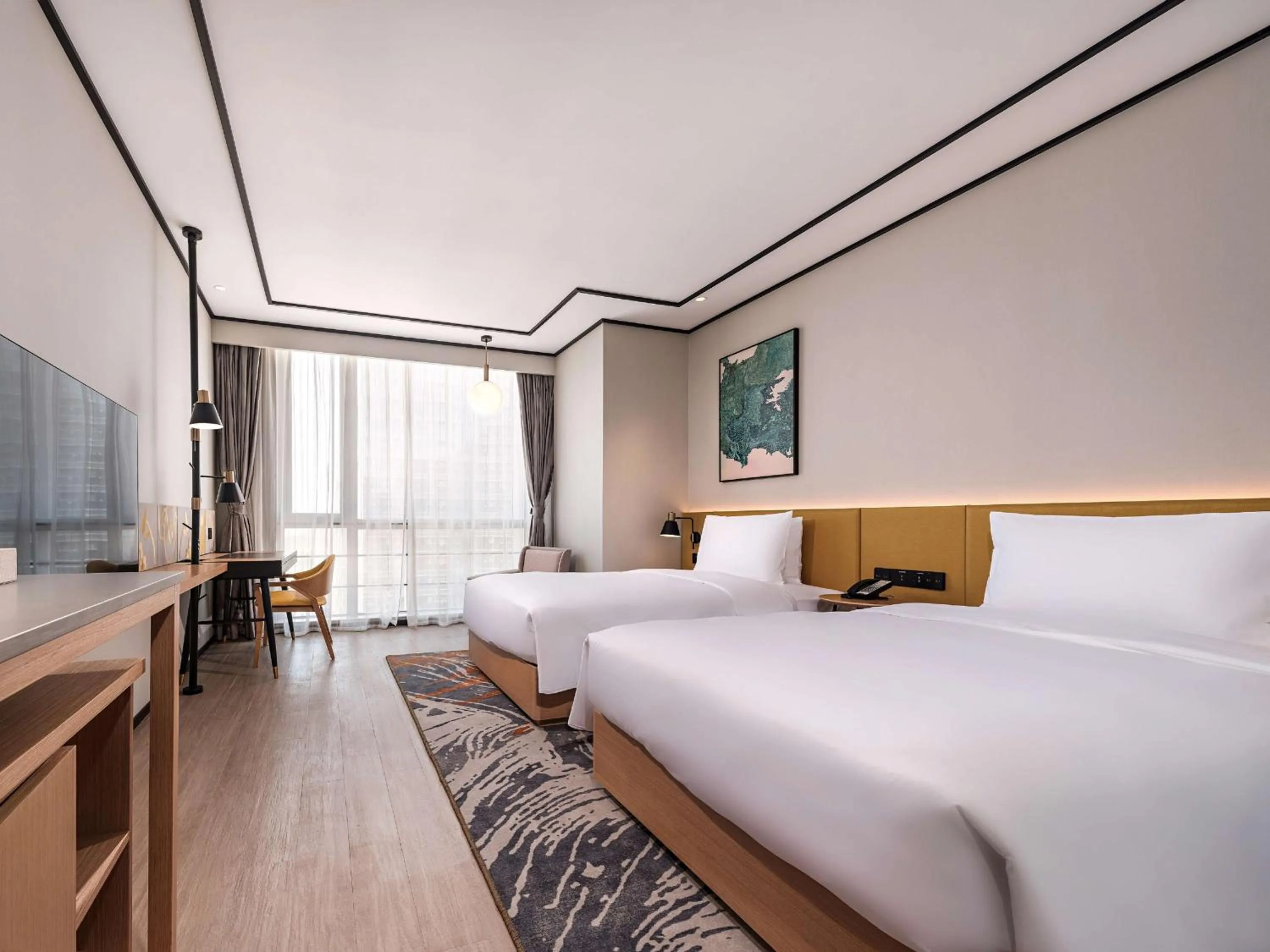 Bedroom, Bed in Hilton Garden Inn Hefei Binhu New District