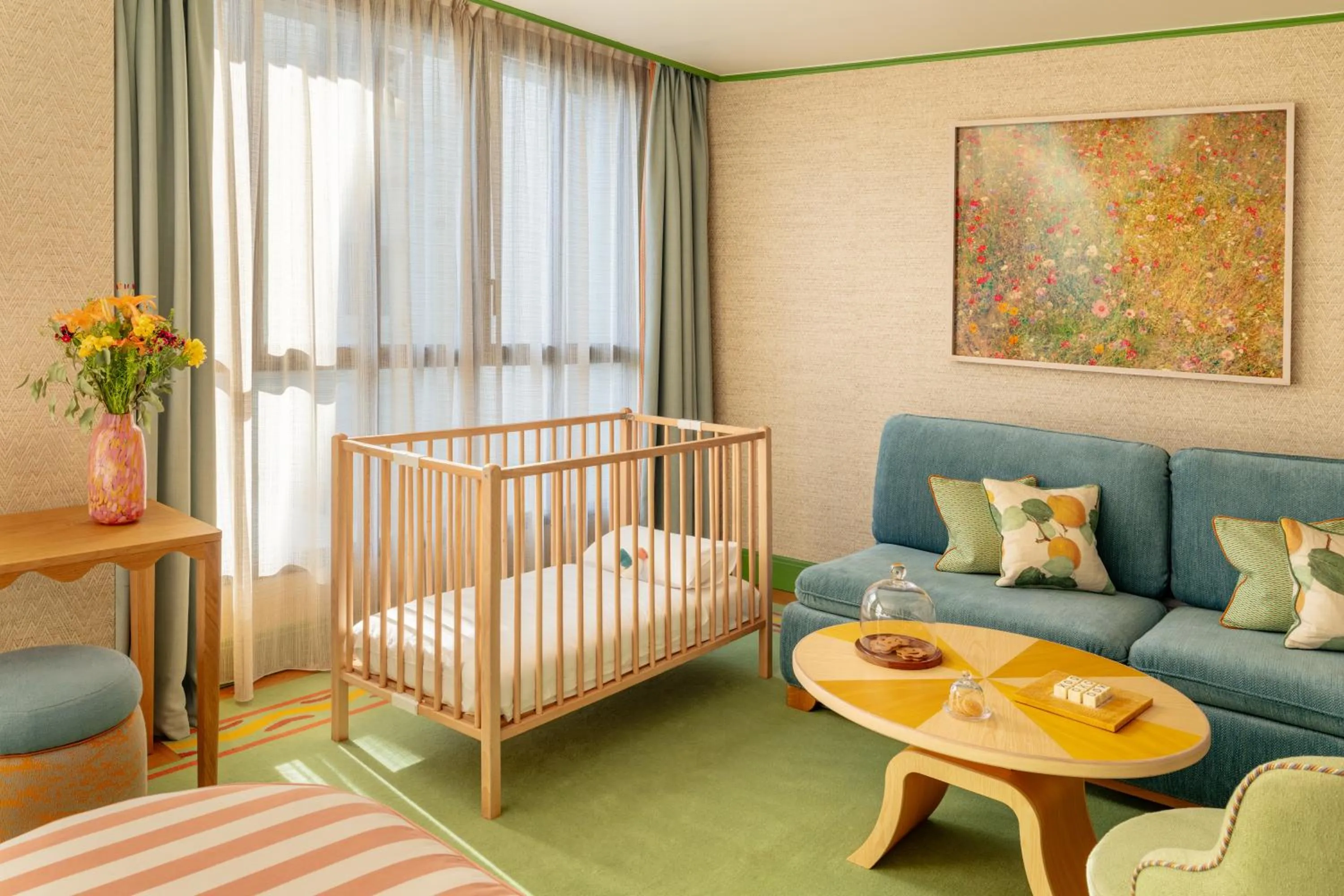 Living room, Bed in La Fantaisie