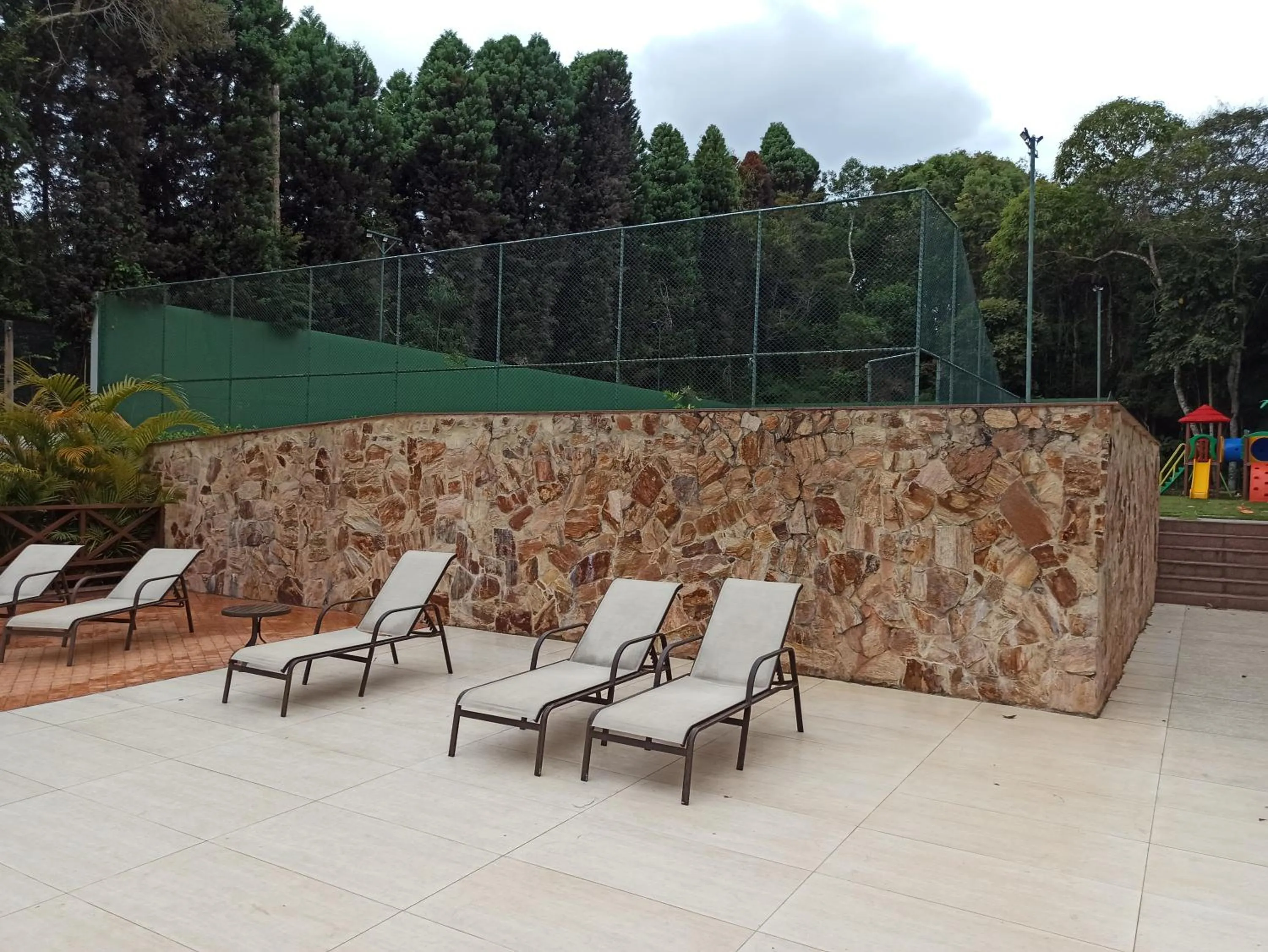 Pool view in Flat Pedra Azul