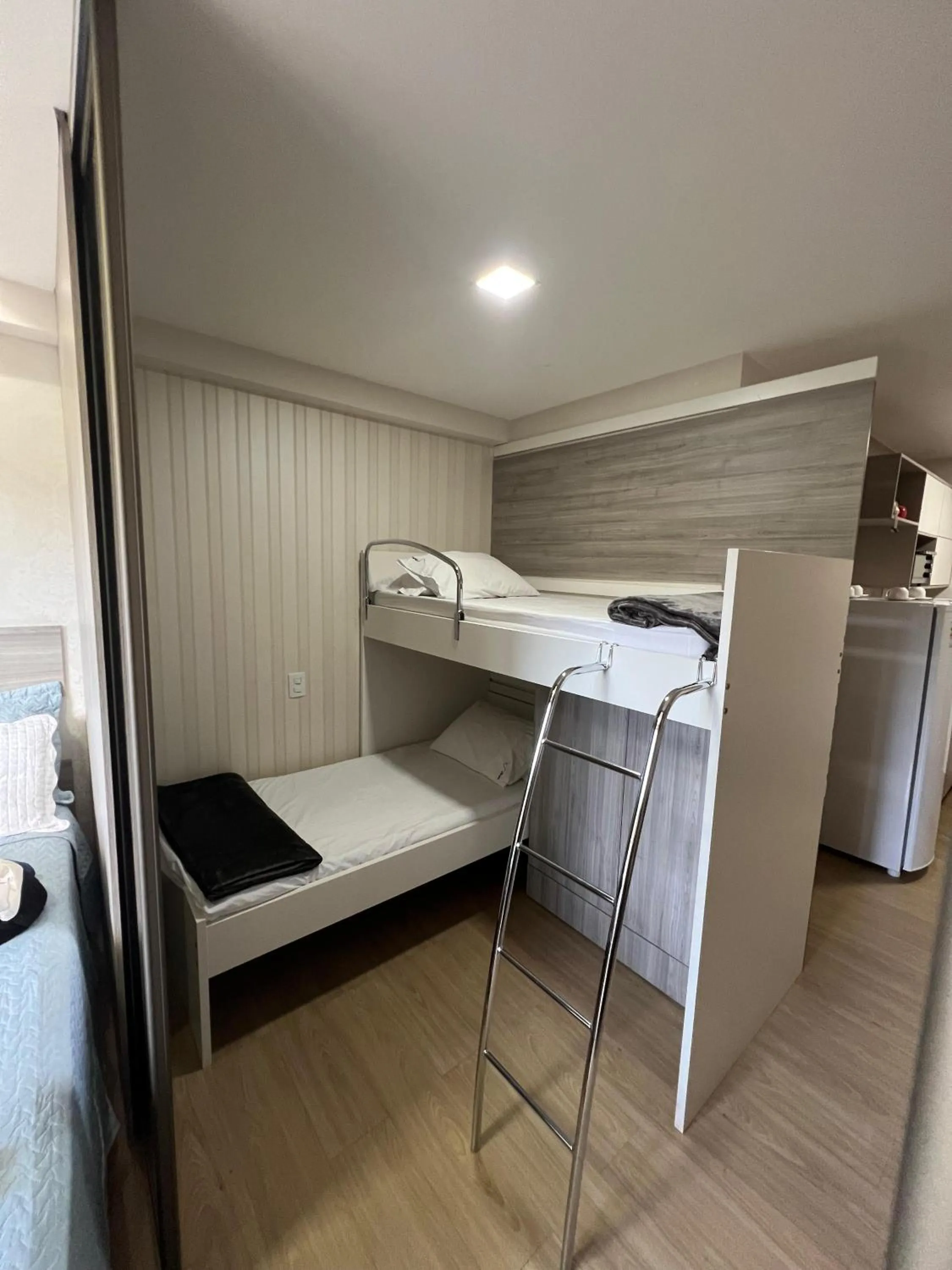 Bedroom, Bed in Flat Pedra Azul