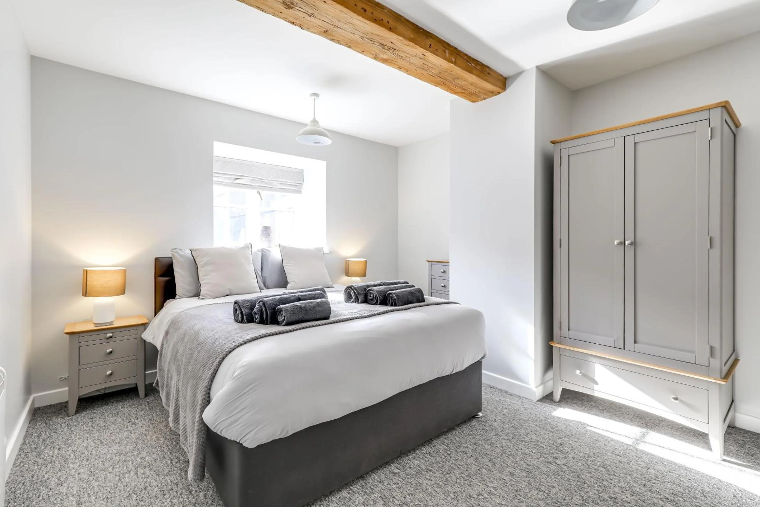 Bedroom, Bed in The Old Warehouse Ely "Apartments"