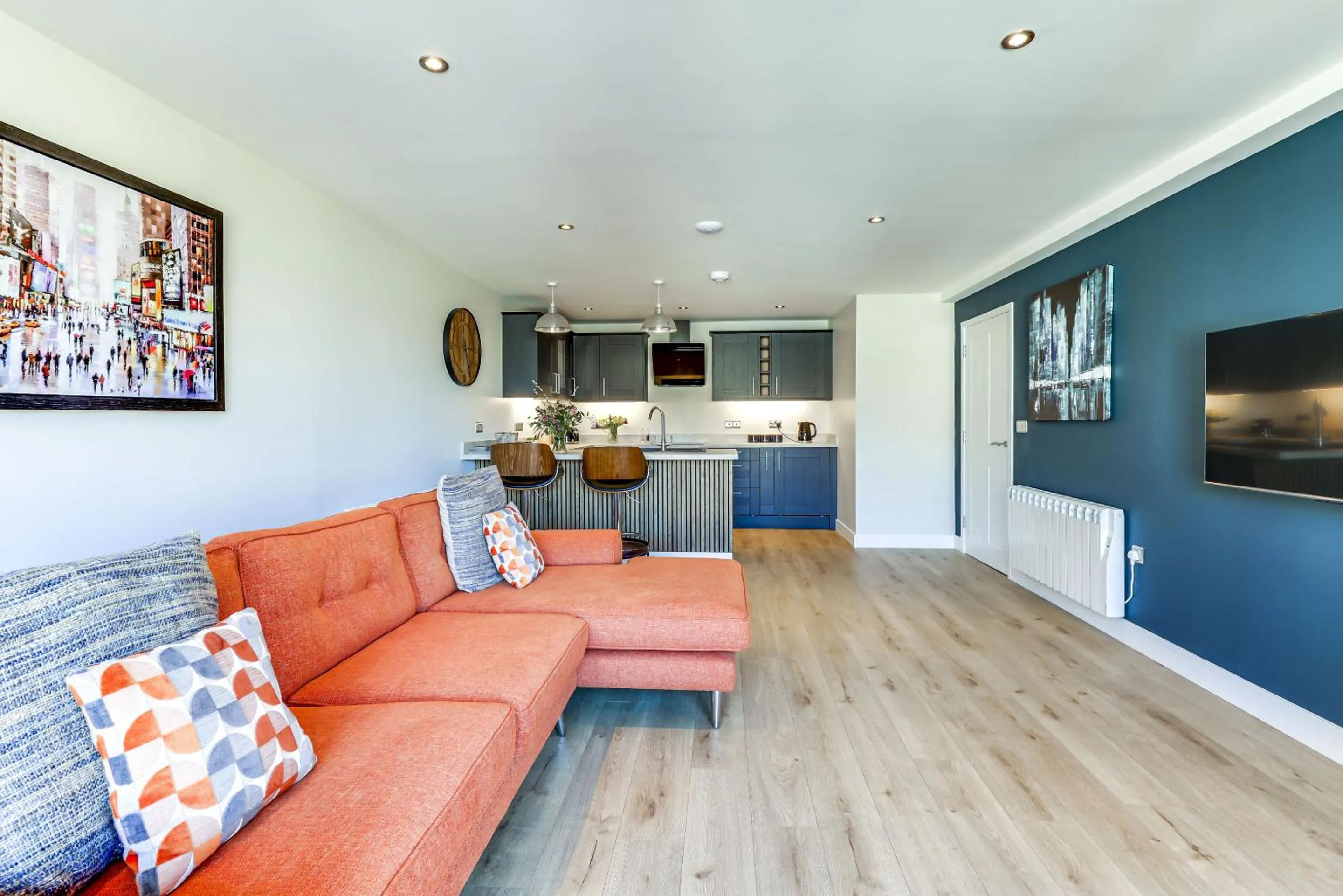 Living room in The Old Warehouse Ely "Apartments"