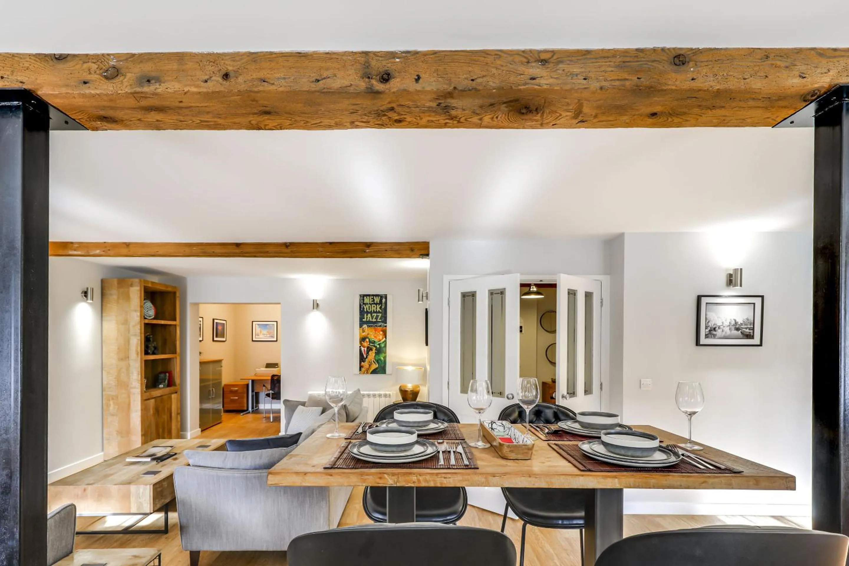 Dining area in The Old Warehouse Ely "Apartments"