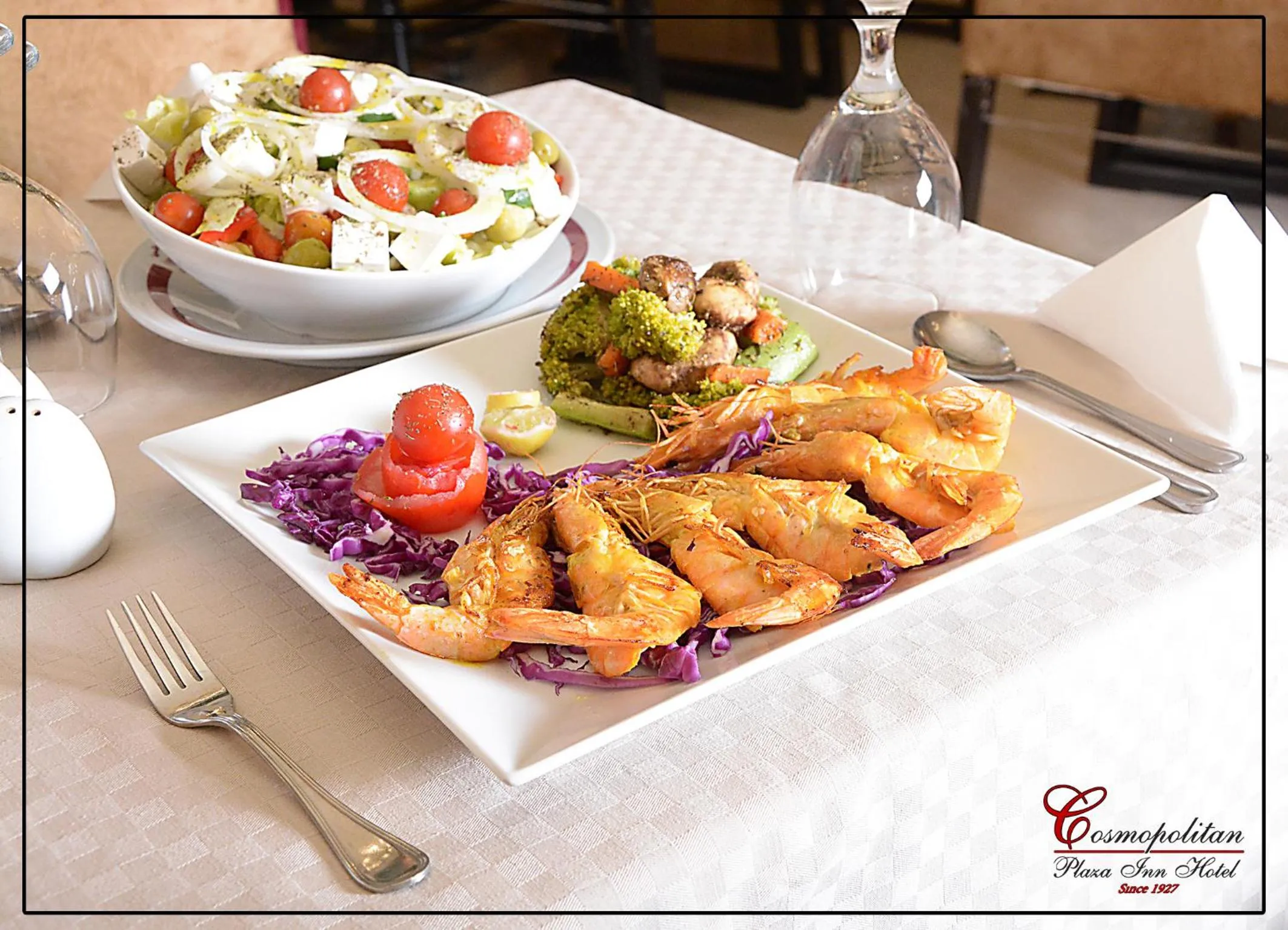 Food in Cosmopolitan hotel