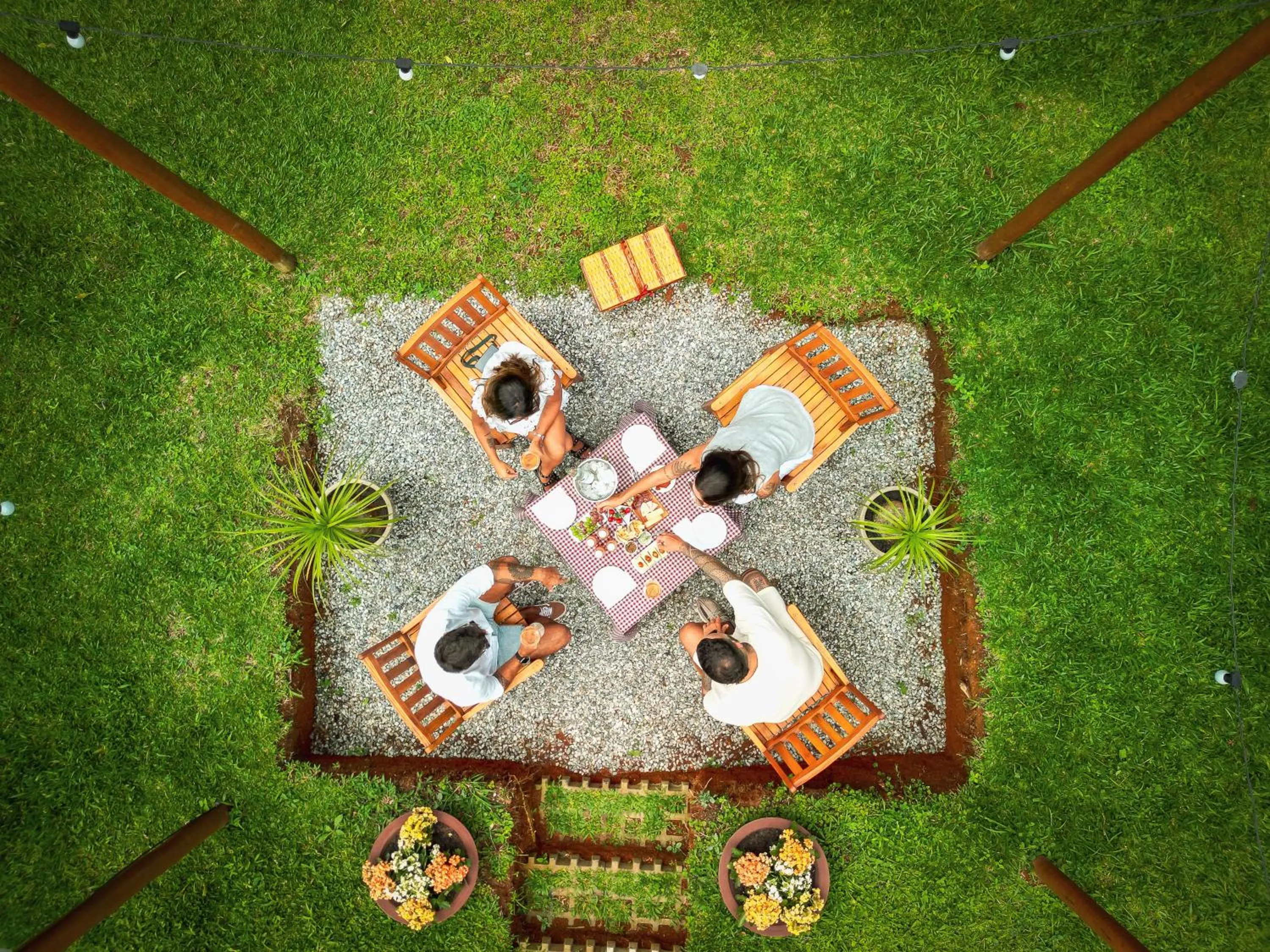 Garden view in Pousada Casa Campestre