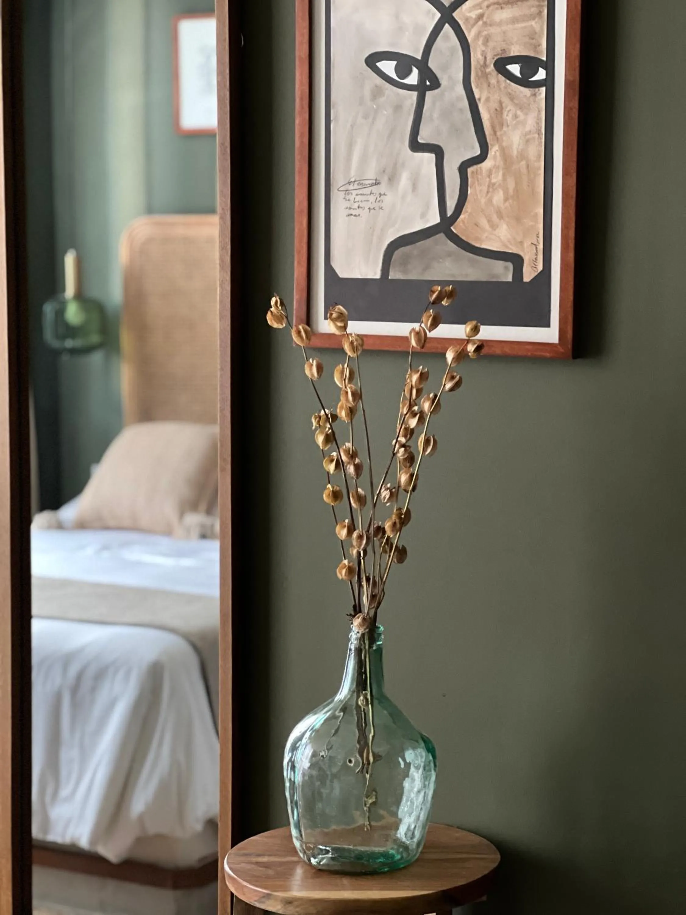 Decorative detail, Bed in Hotel Sureño Yucatan