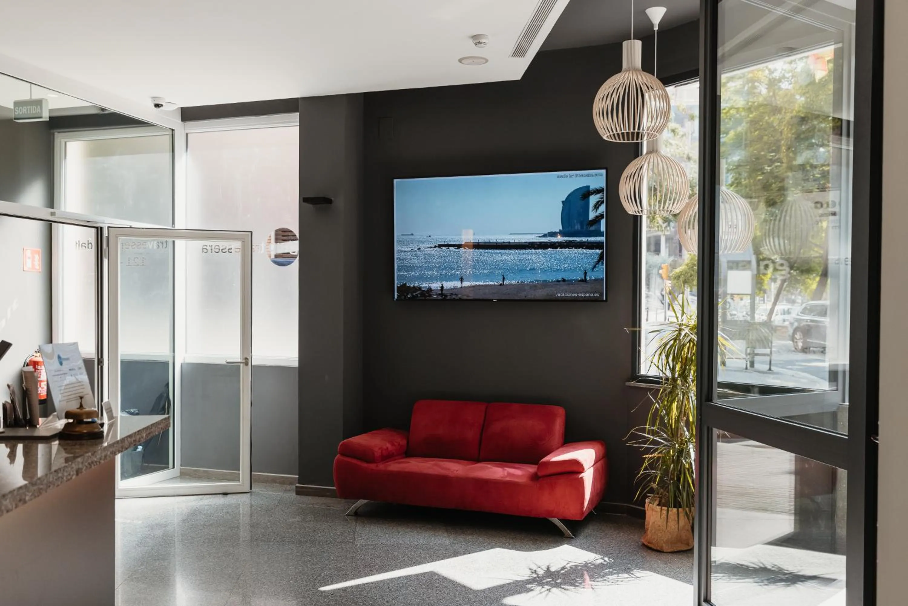 Lobby or reception in Hotel Travessera