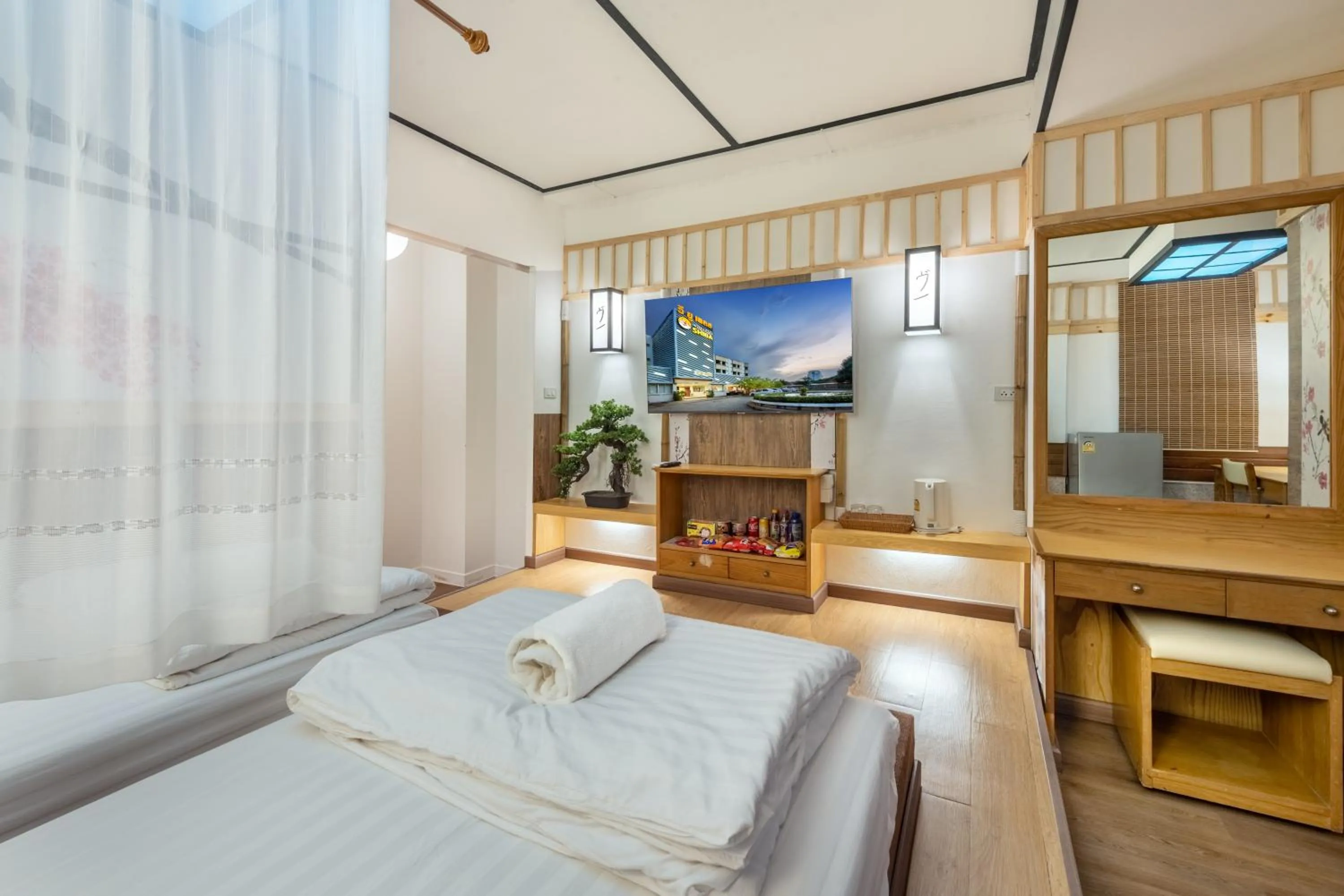 TV and multimedia, Bed in โรงแรมชิบะรูม นครราชสีมา เซ็นทรัลโคราช