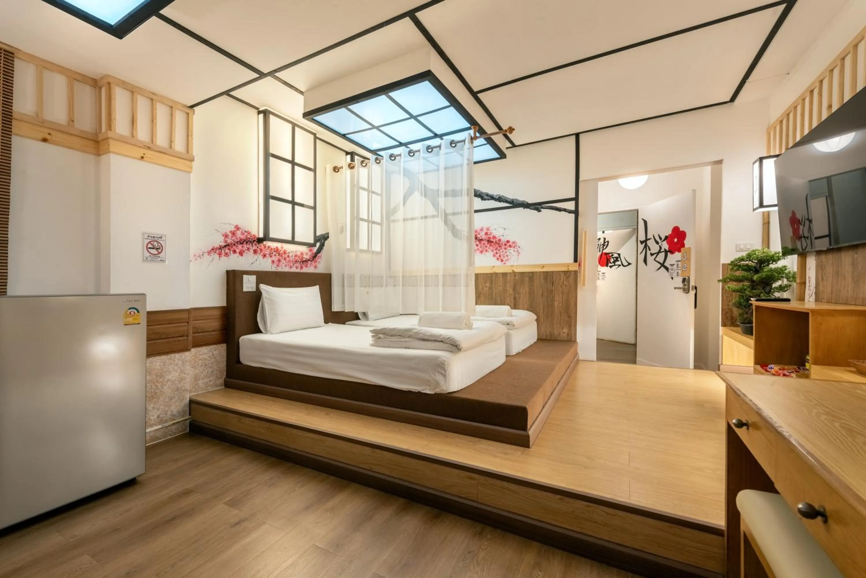 Bed in โรงแรมชิบะรูม นครราชสีมา เซ็นทรัลโคราช