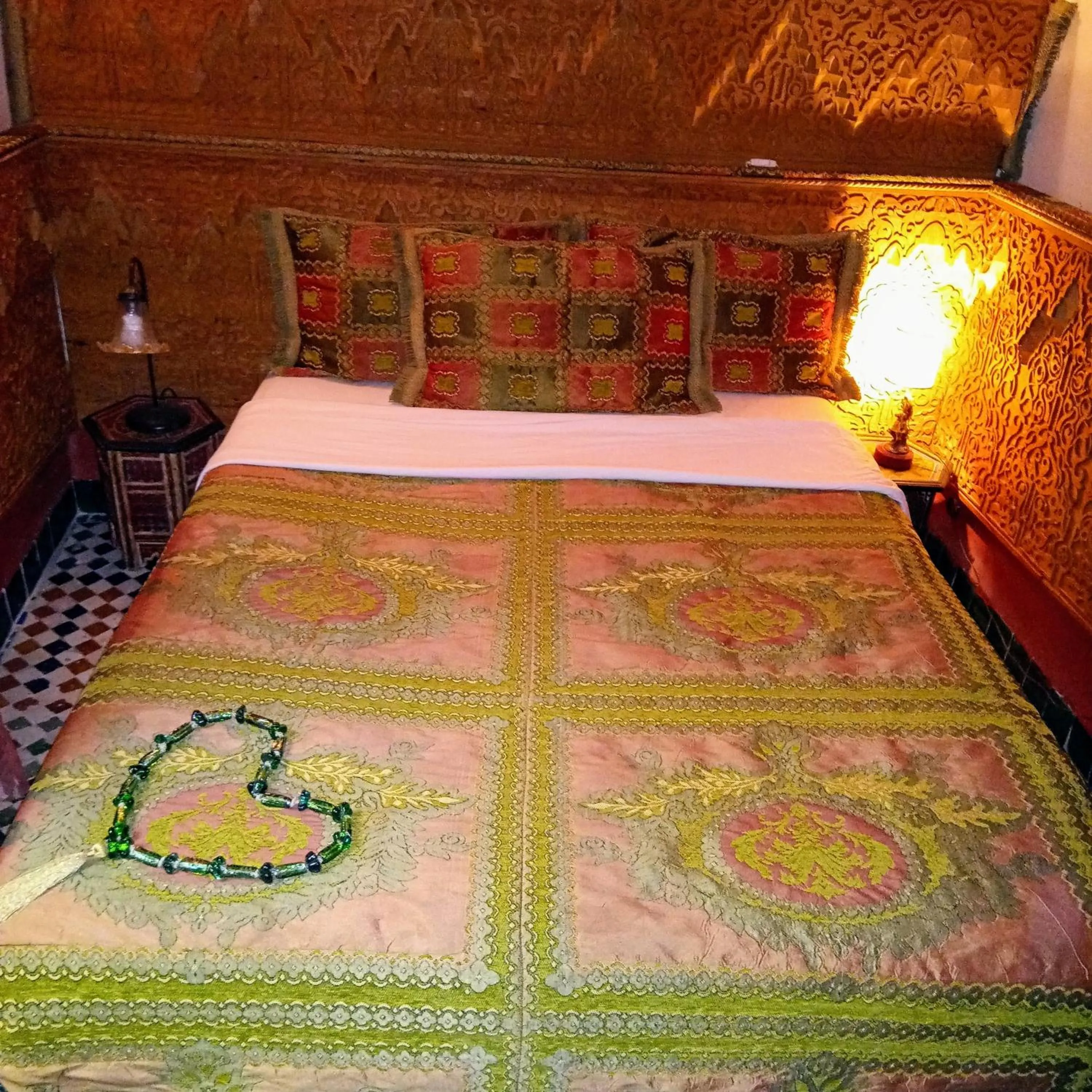 Bed in Riad Rchacha