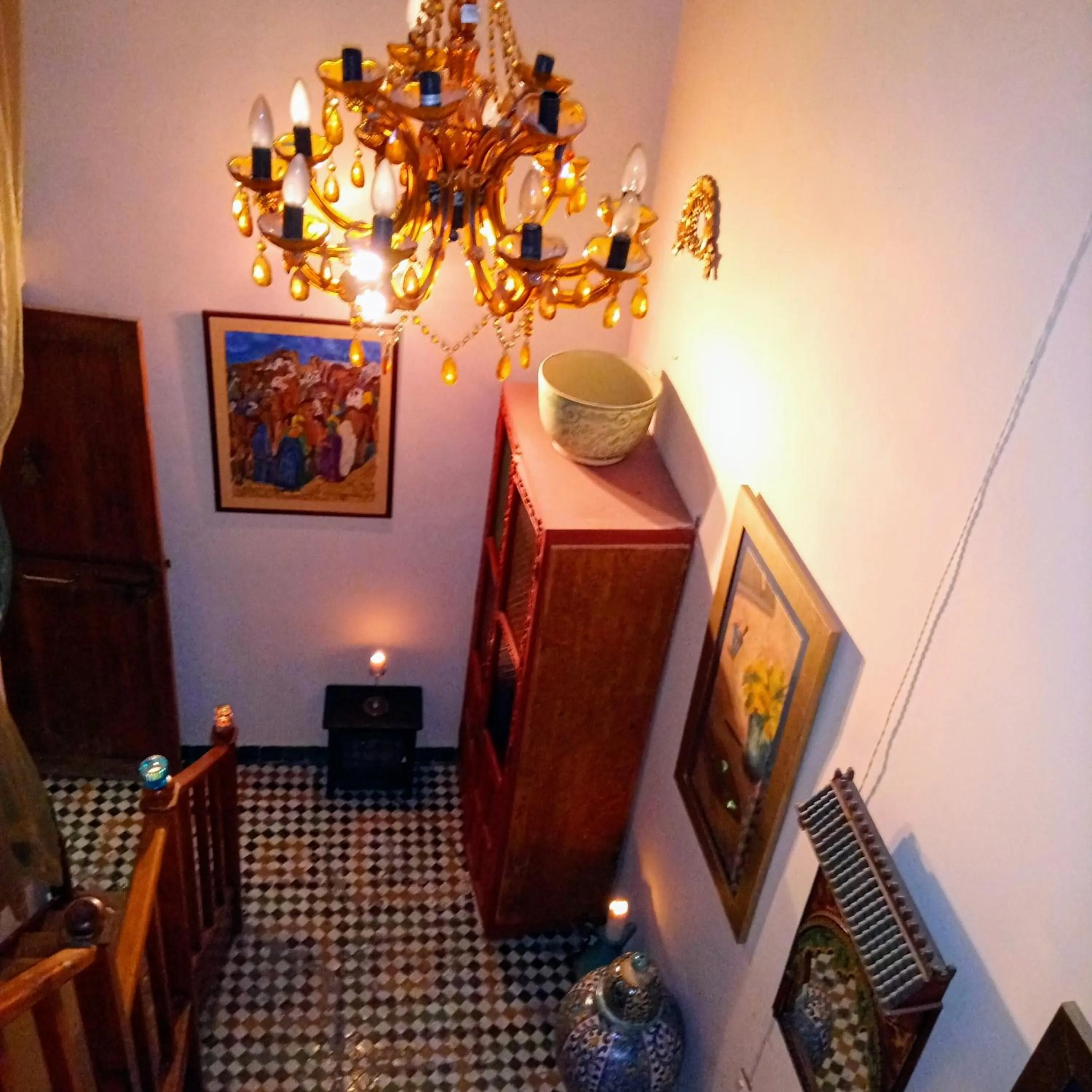 fireplace in Riad Rchacha