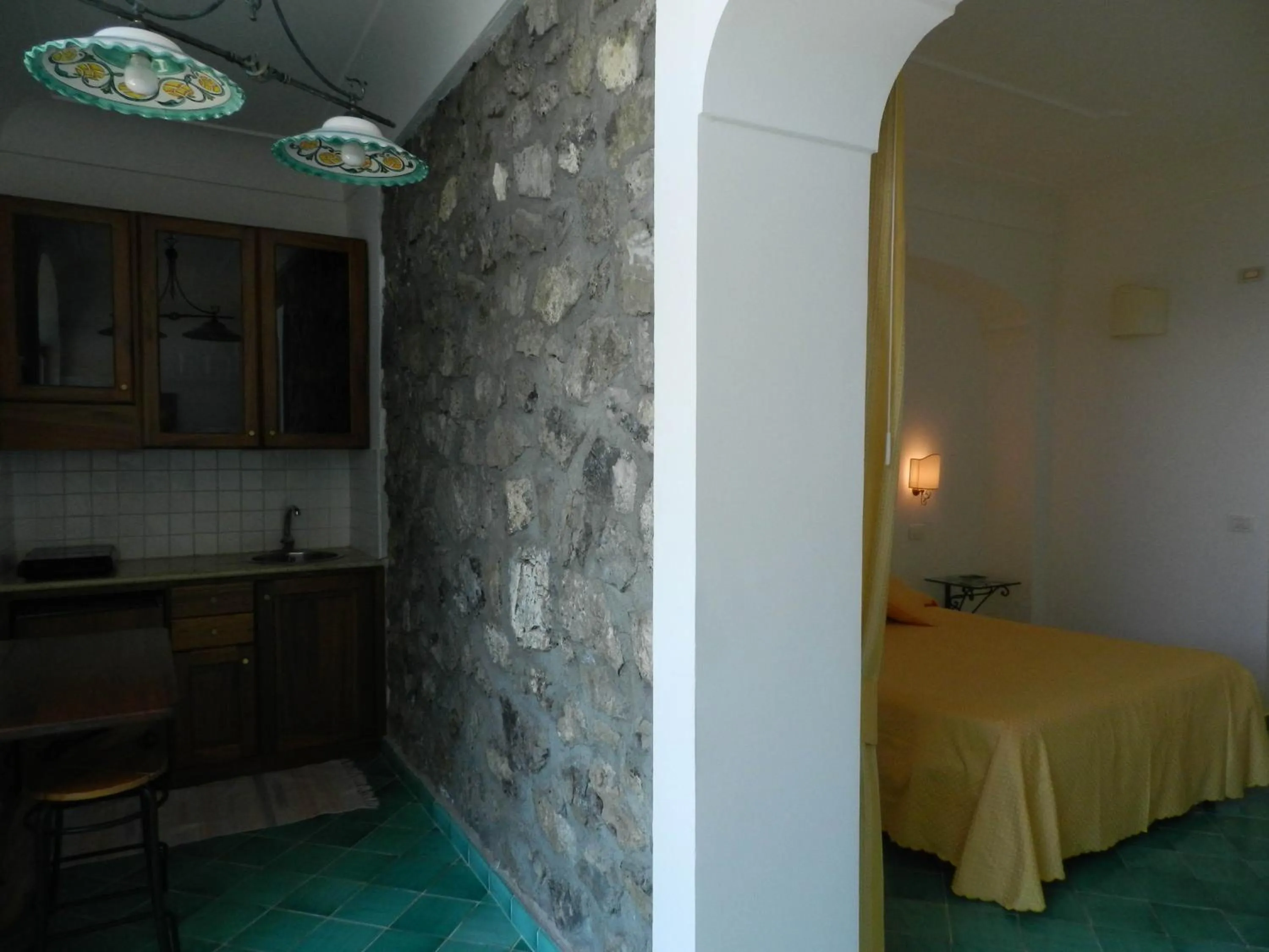 Kitchen or kitchenette in Bacio del Sole B&B Positano