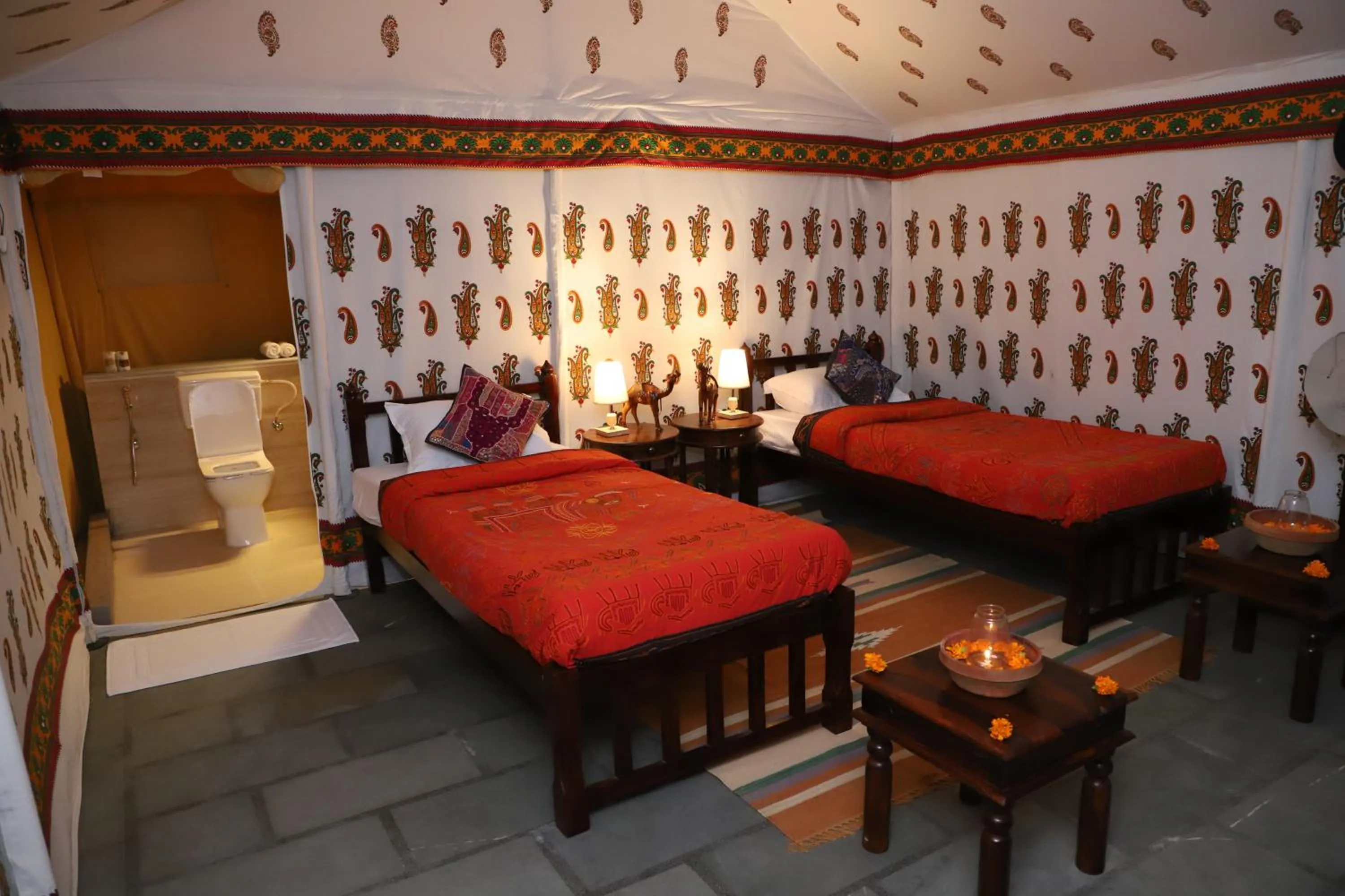 Bedroom, Bed in Camp Rajputana