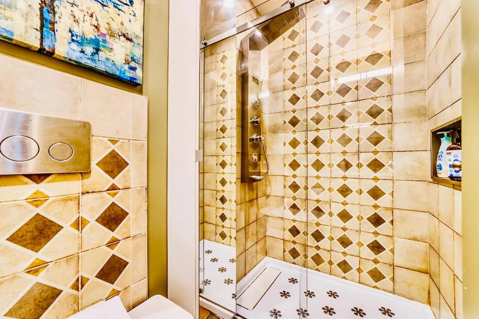 Shower in Neocolonial Nouveau Kensington Vacation Home