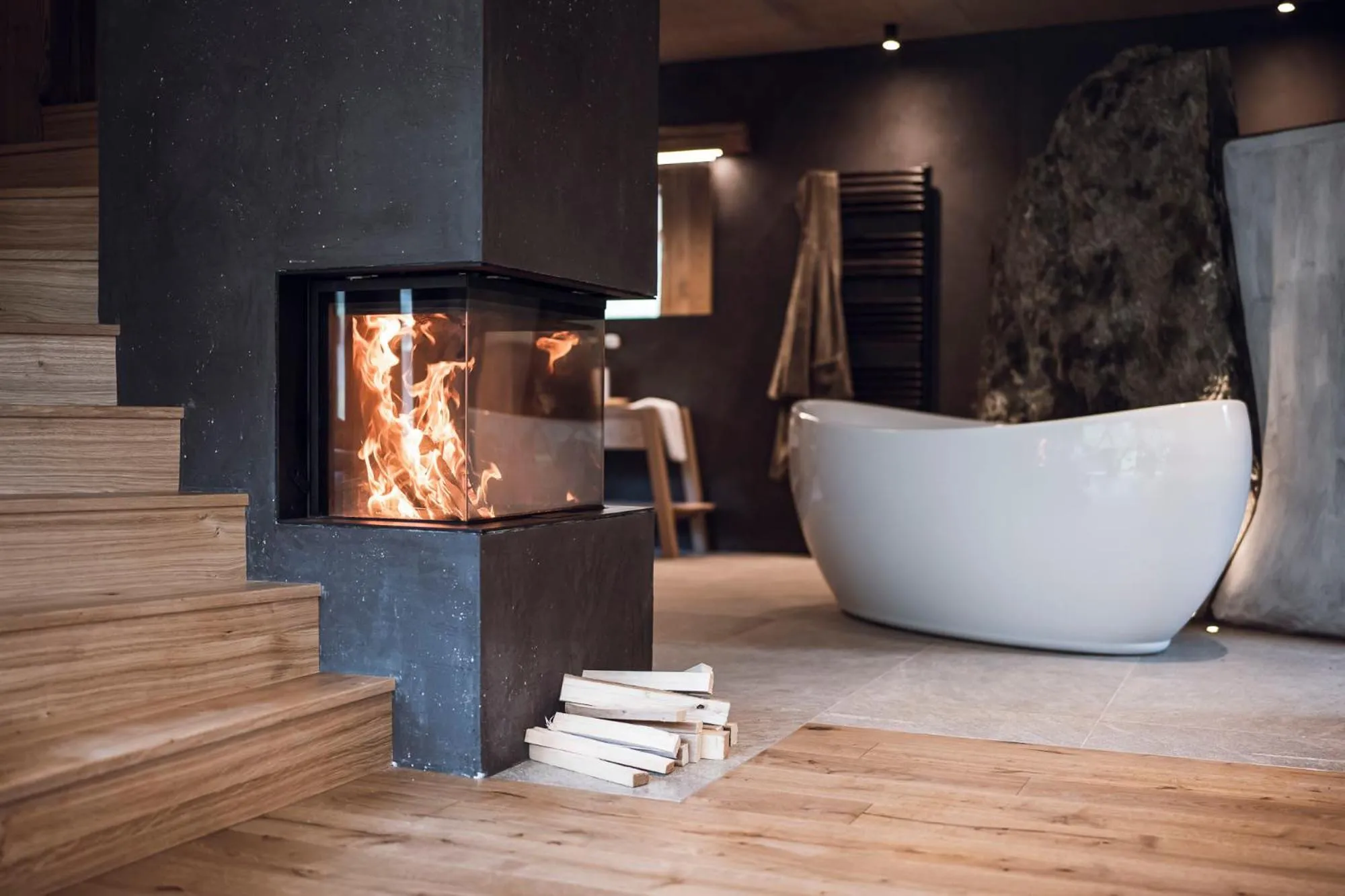 Living room in Amus Chalets Dolomites - Luxury Chalets South Tyrol