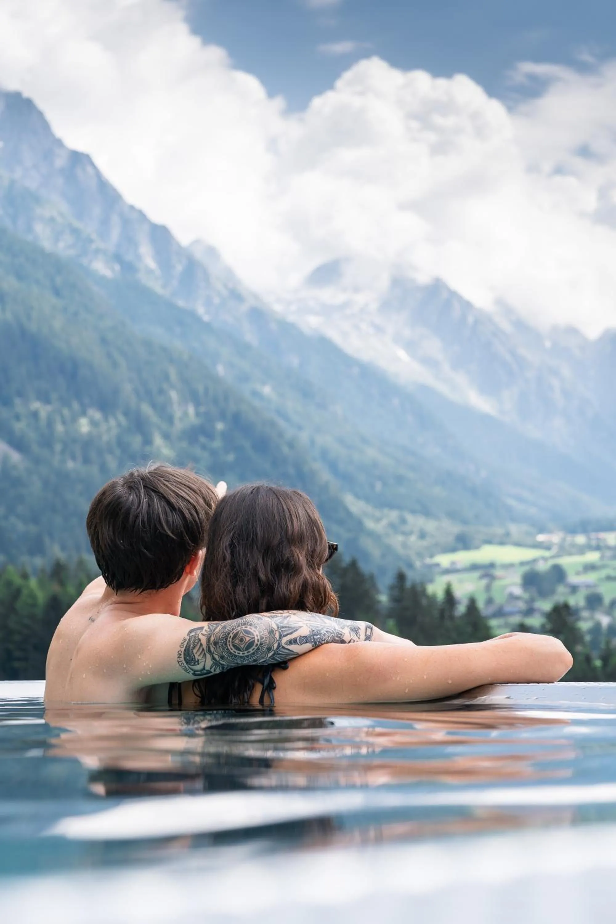 Swimming pool in Amus Chalets Dolomites - Luxury Chalets South Tyrol