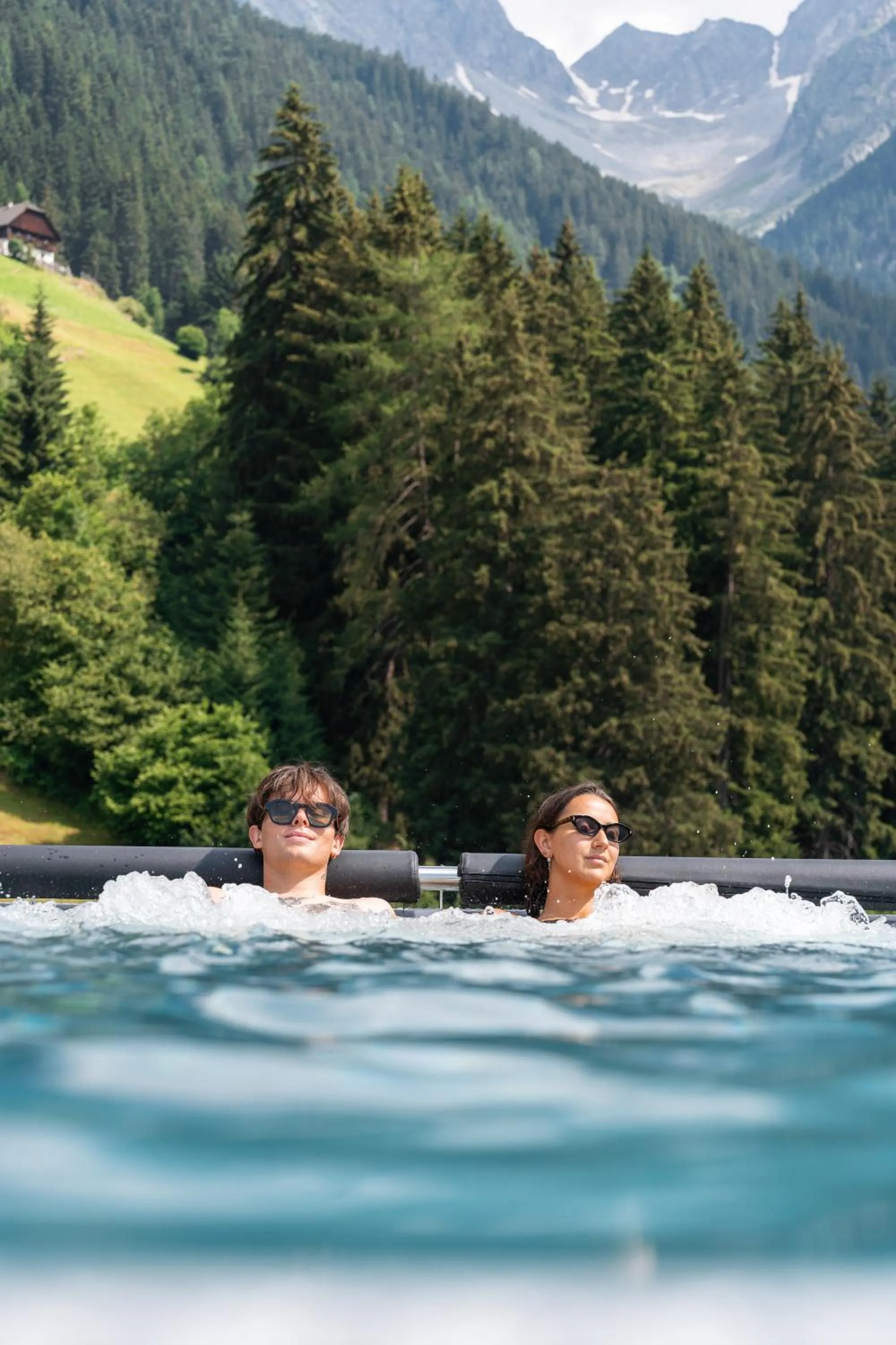Swimming pool in Amus Chalets Dolomites - Luxury Chalets South Tyrol