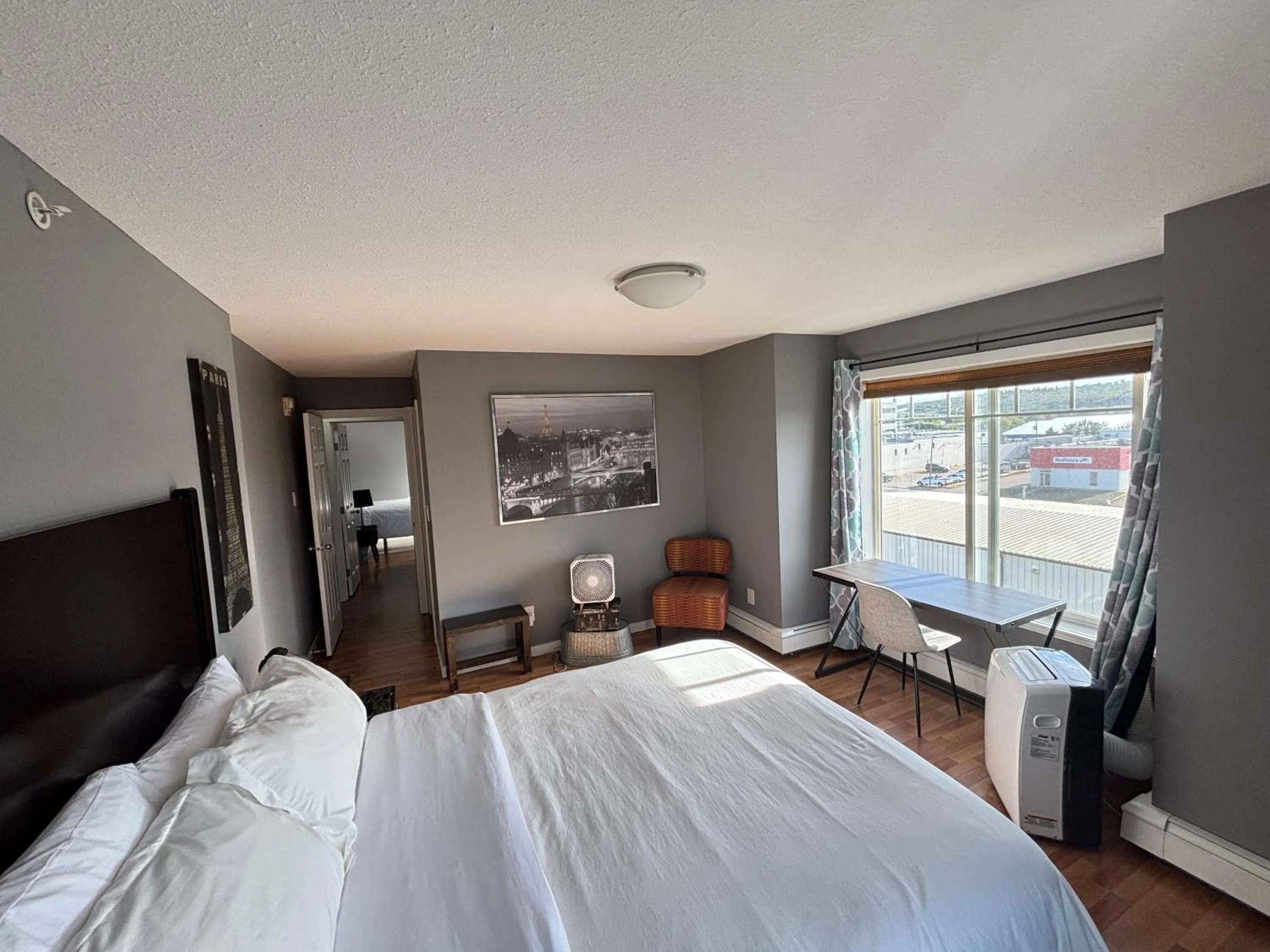 Bedroom, Bed in Top Floor Riverfront Condo with Stellar Sunsets!