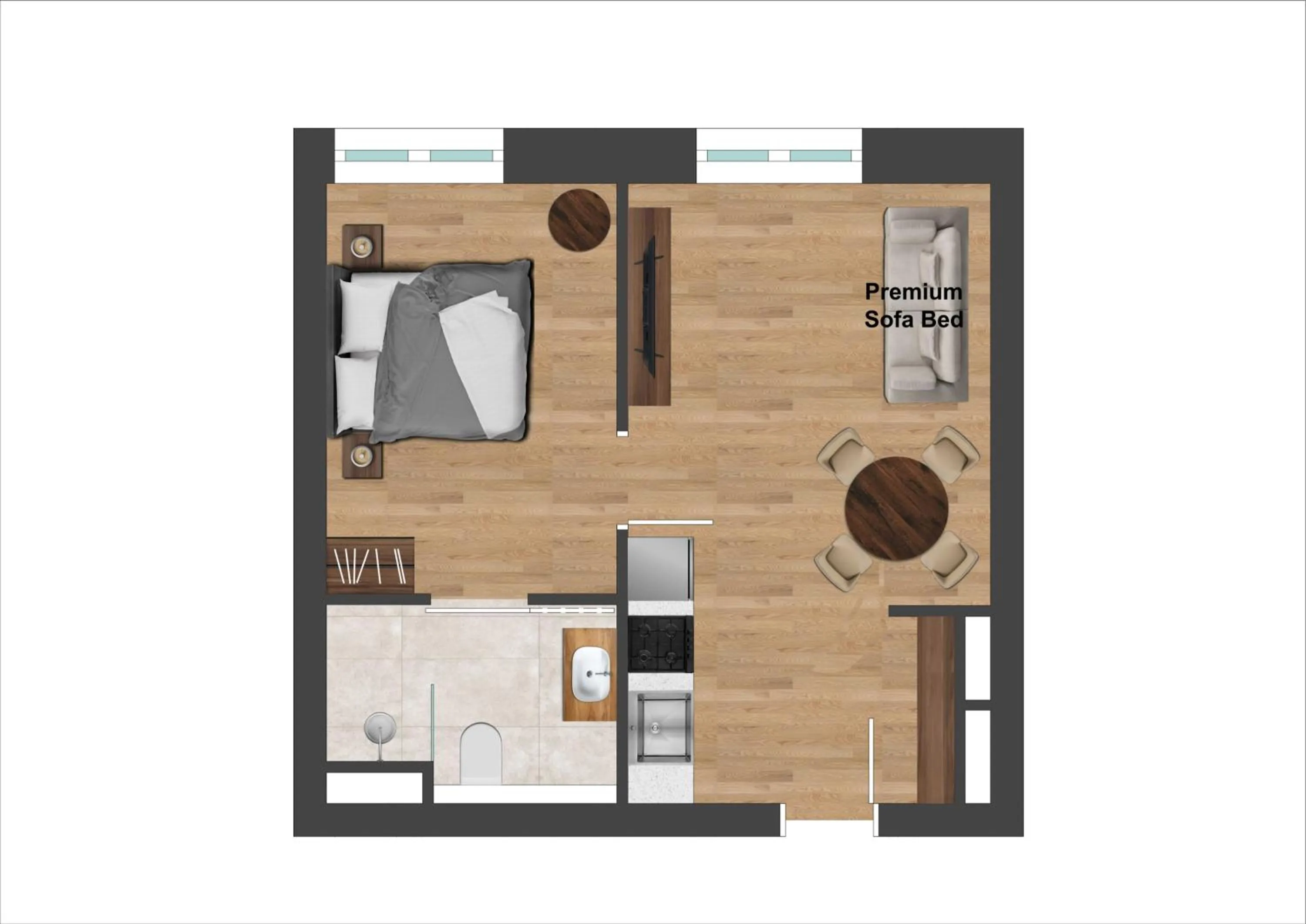 Floor plan in Pure Berlin Apartments - Luxury at Pure Living in City Center