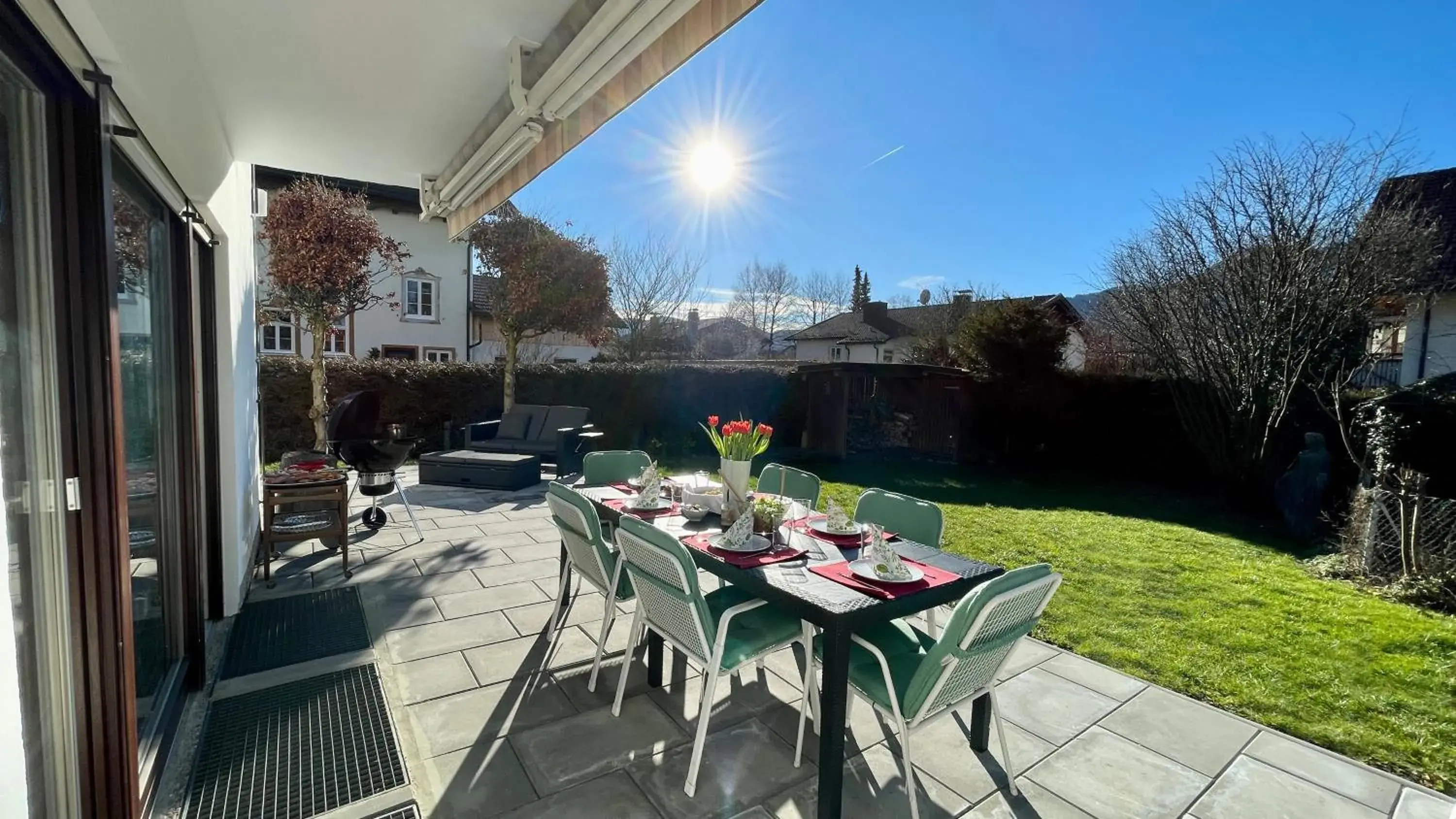 Large holiday apartment with sauna, terrace, garden and open fireplace Large holiday apartment with sauna, terrace, garden and open fireplace