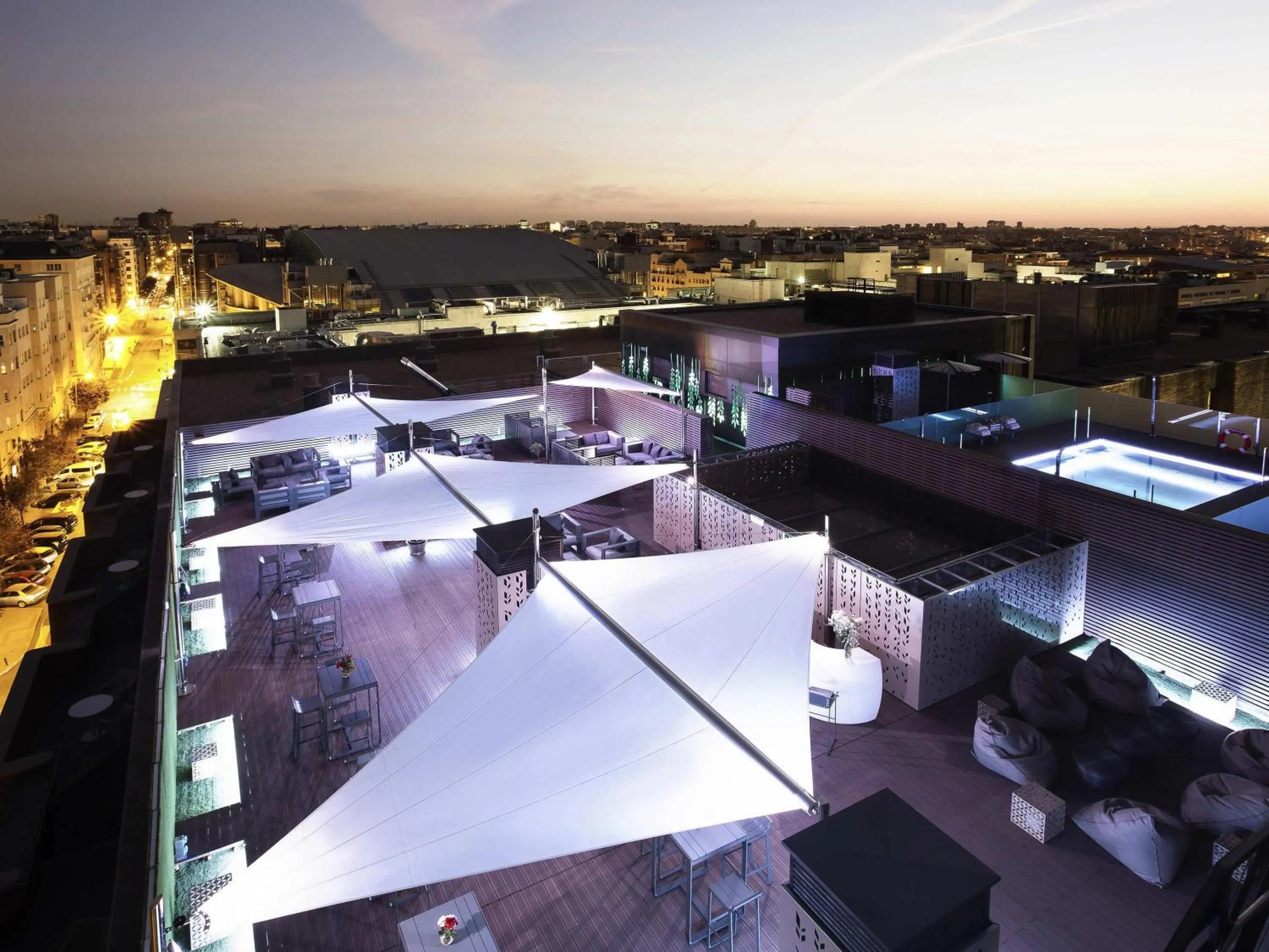 Pool view in Novotel Madrid Center