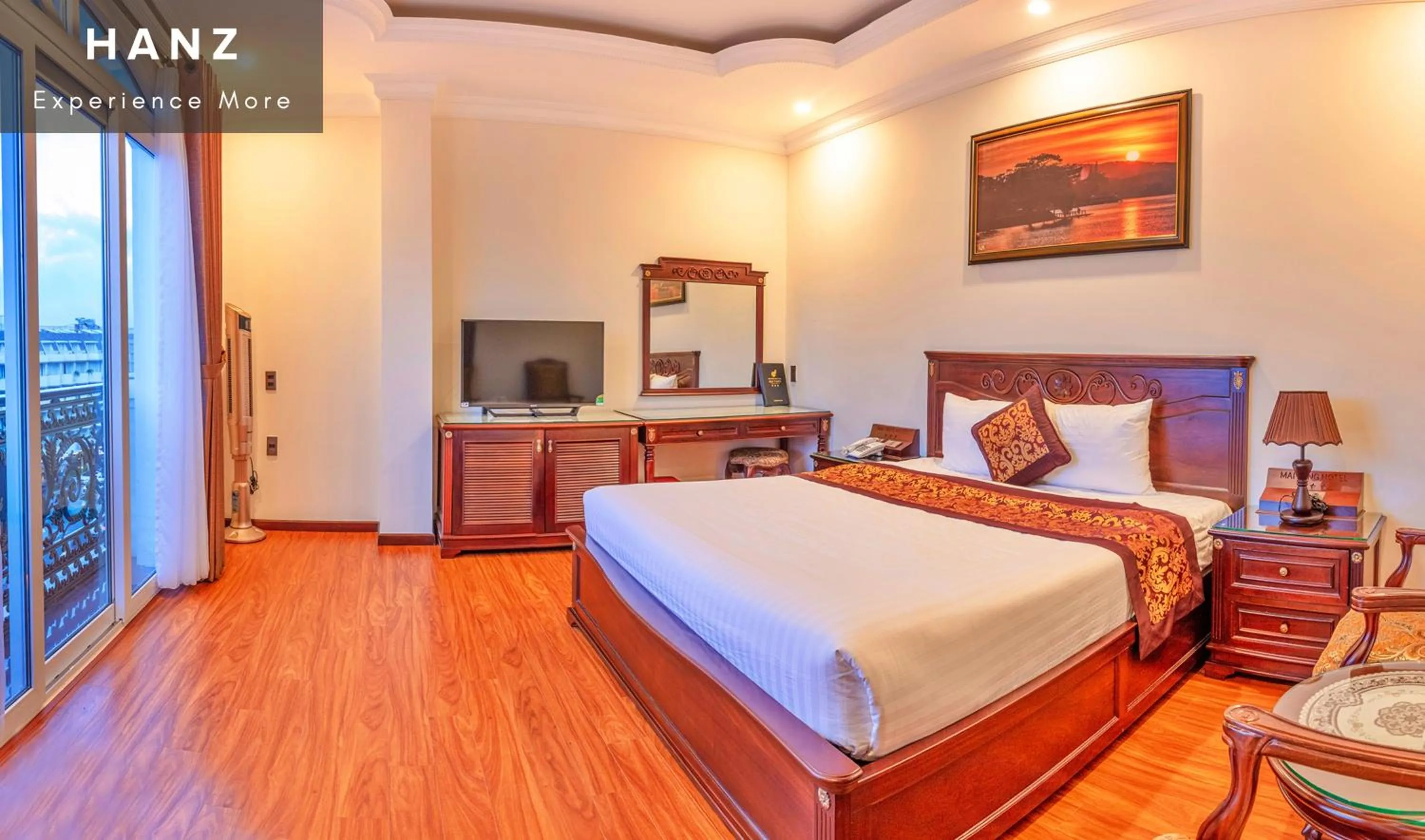 Bed in HANZ Premium Mai Vang 2 Hotel Dalat