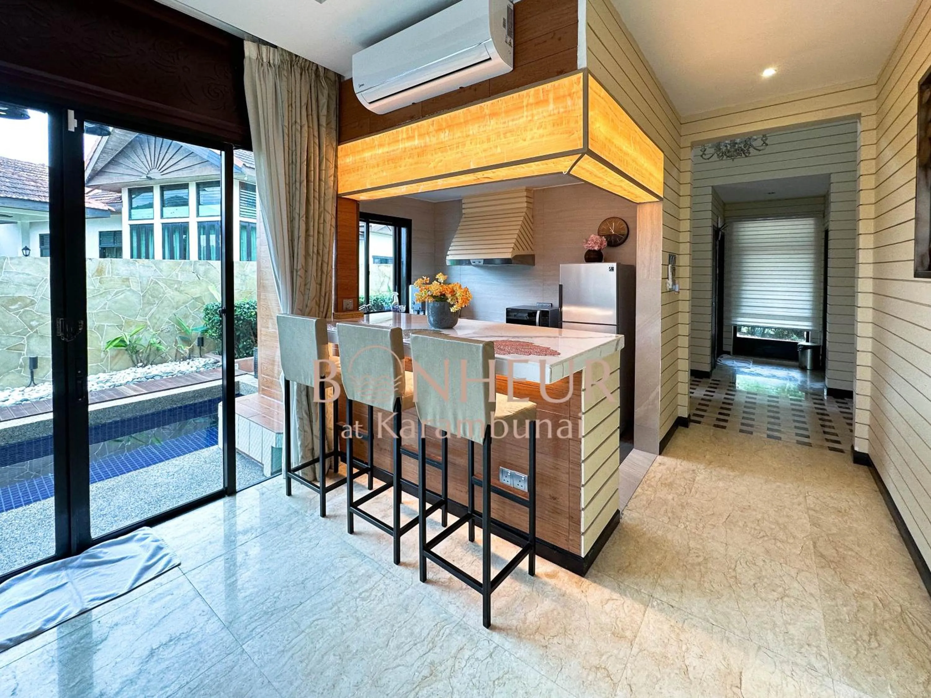 Kitchen or kitchenette in Bonheur at Karambunai