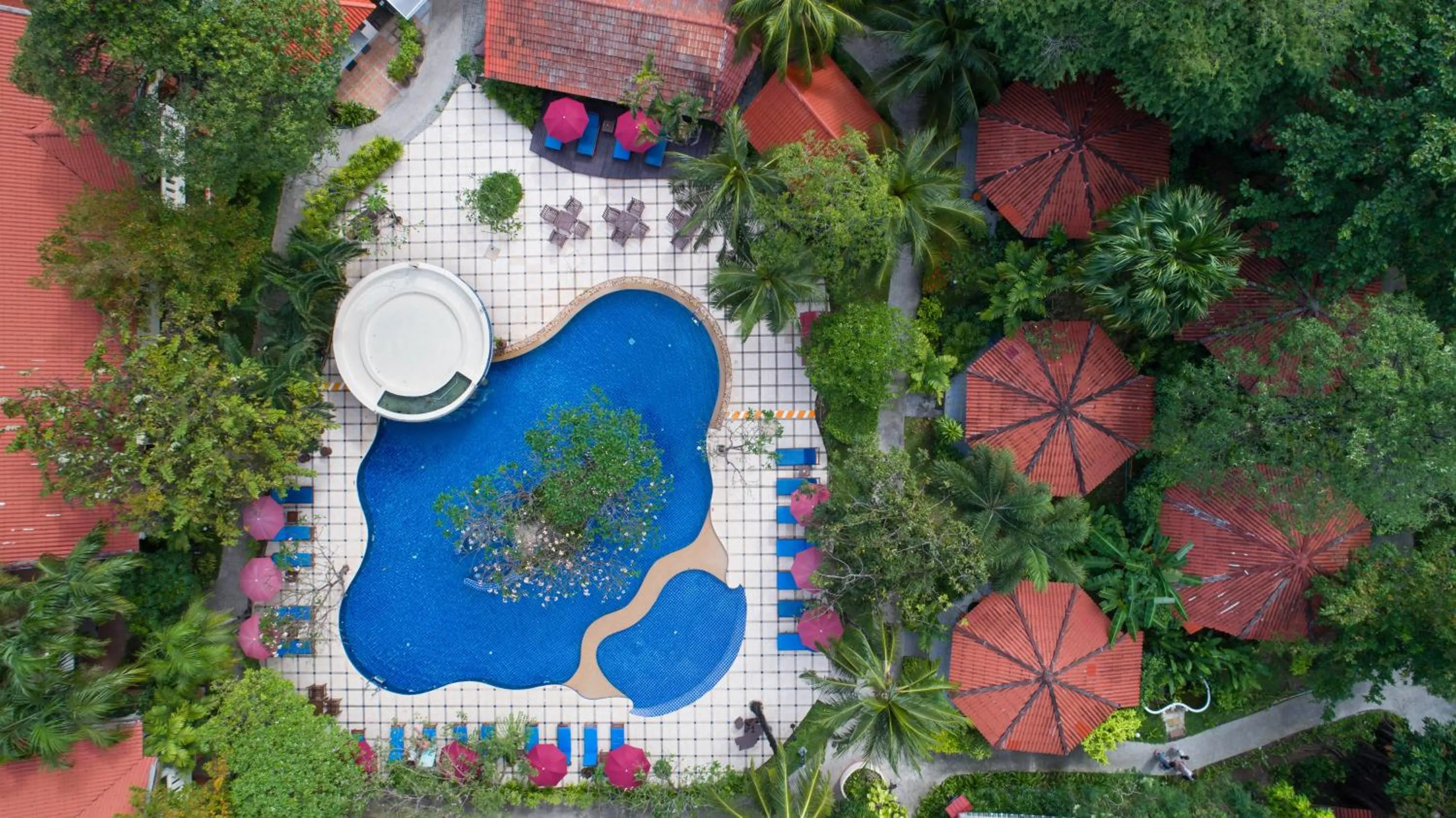 Bird&#x27;s eye view in Phuket Leelavadee Hua Ting Resort