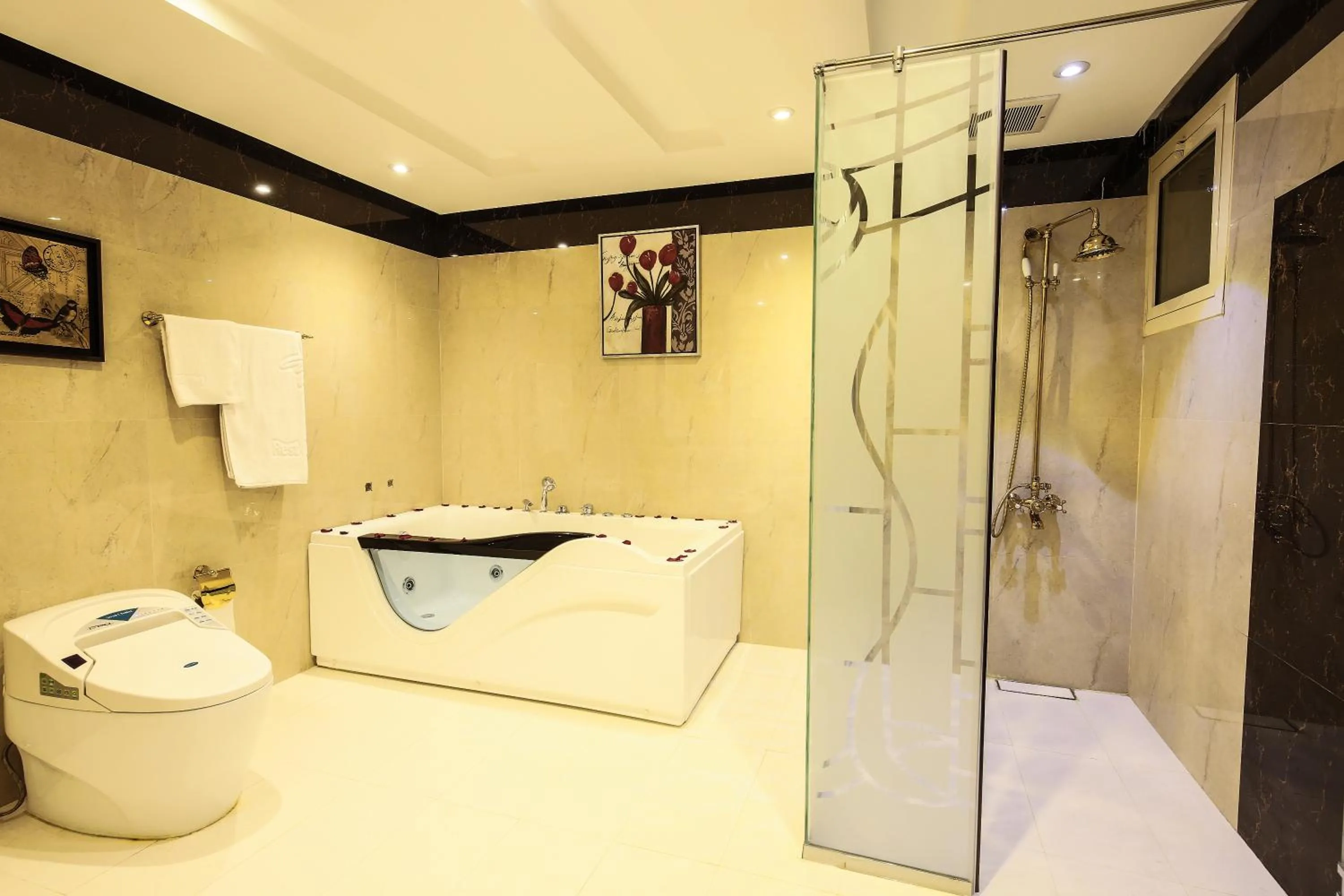 Bathroom in Rest Night Serviced Apartments- AlHamra