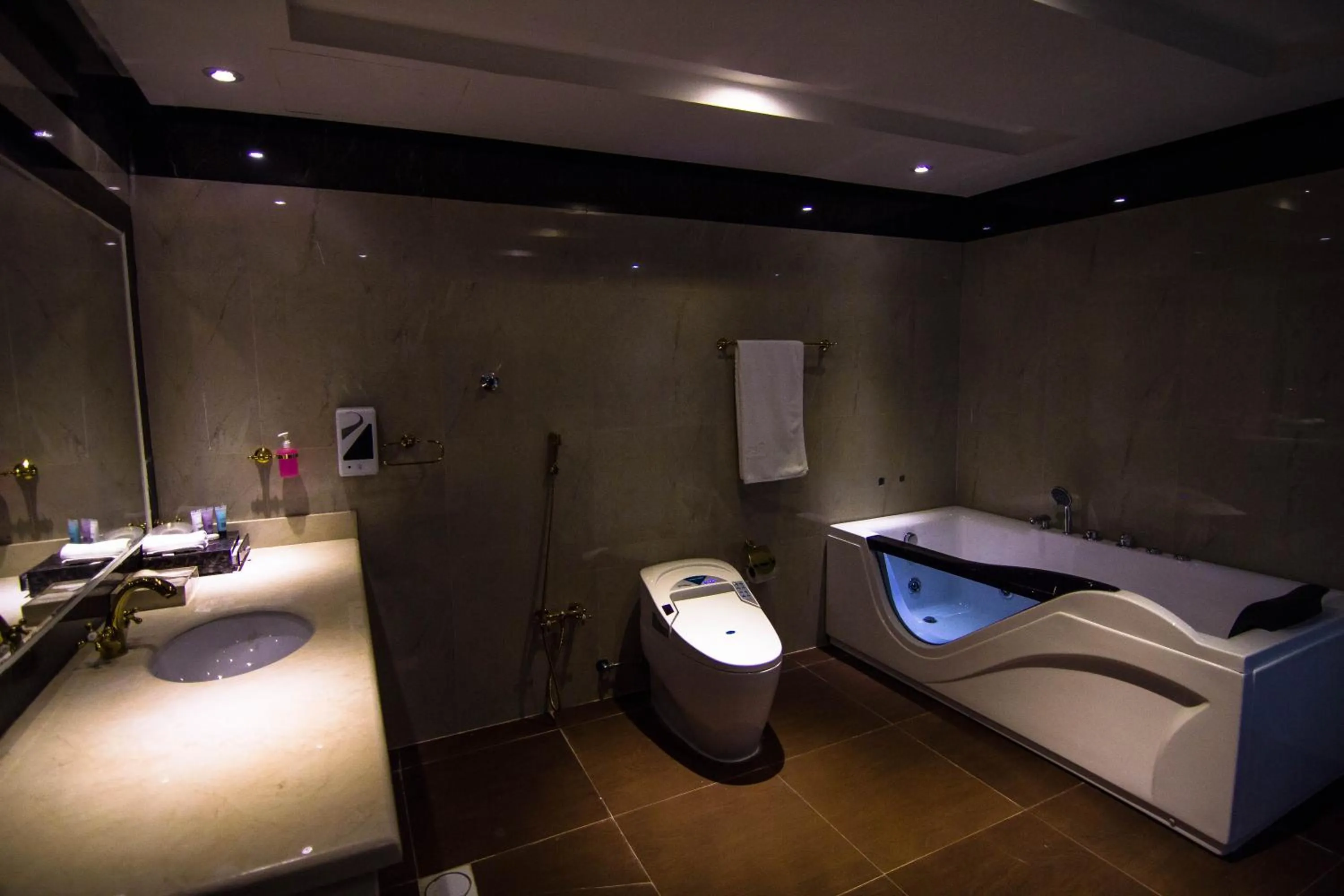 Bathroom in Rest Night Serviced Apartments- AlHamra