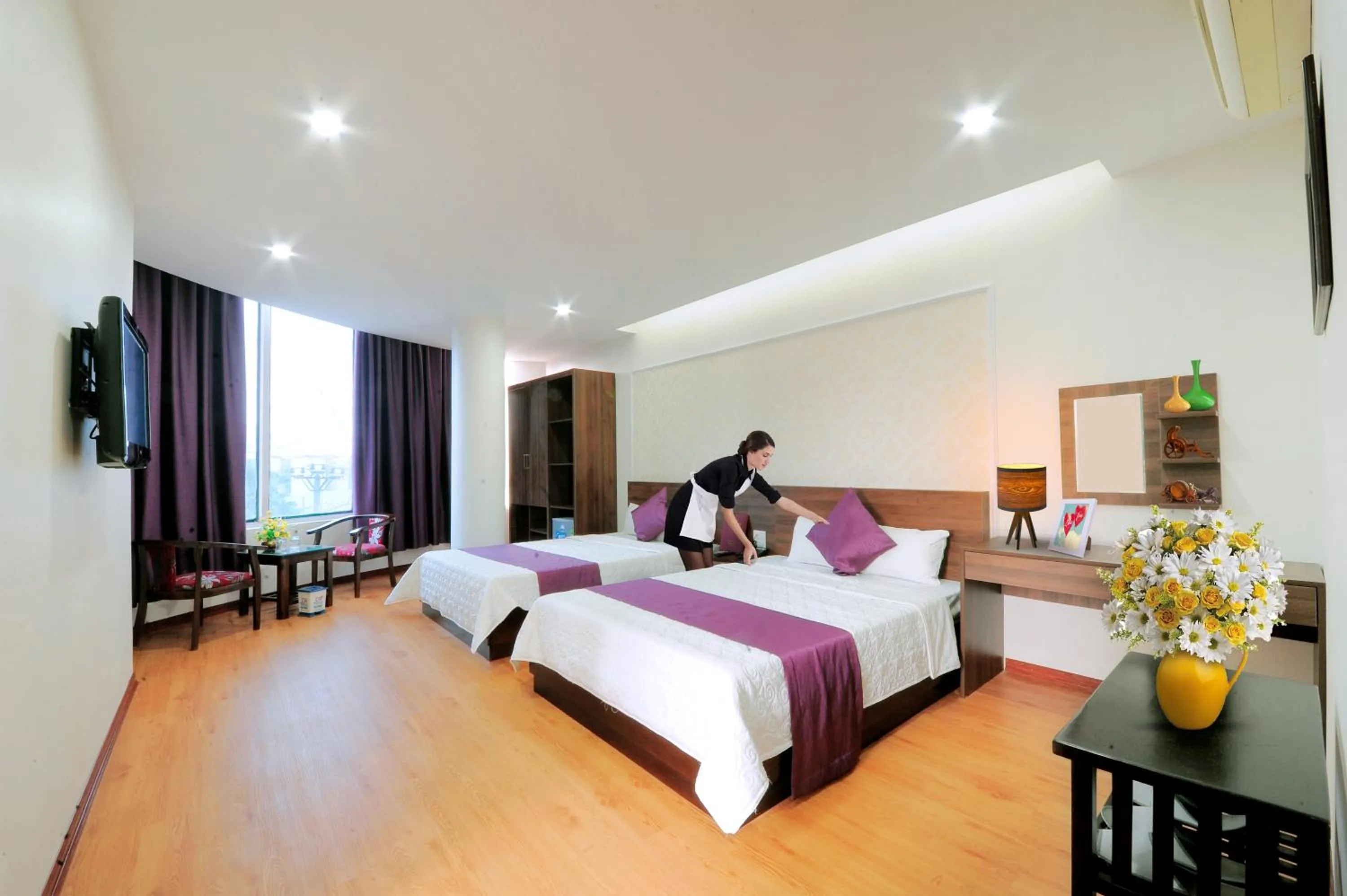 Bed in Van Giang Hotel