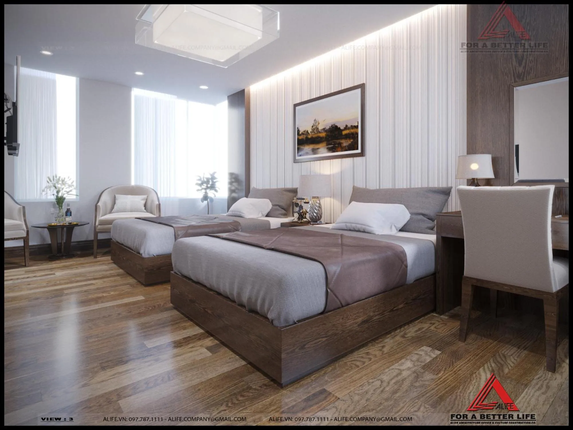 Bed in Van Giang Hotel